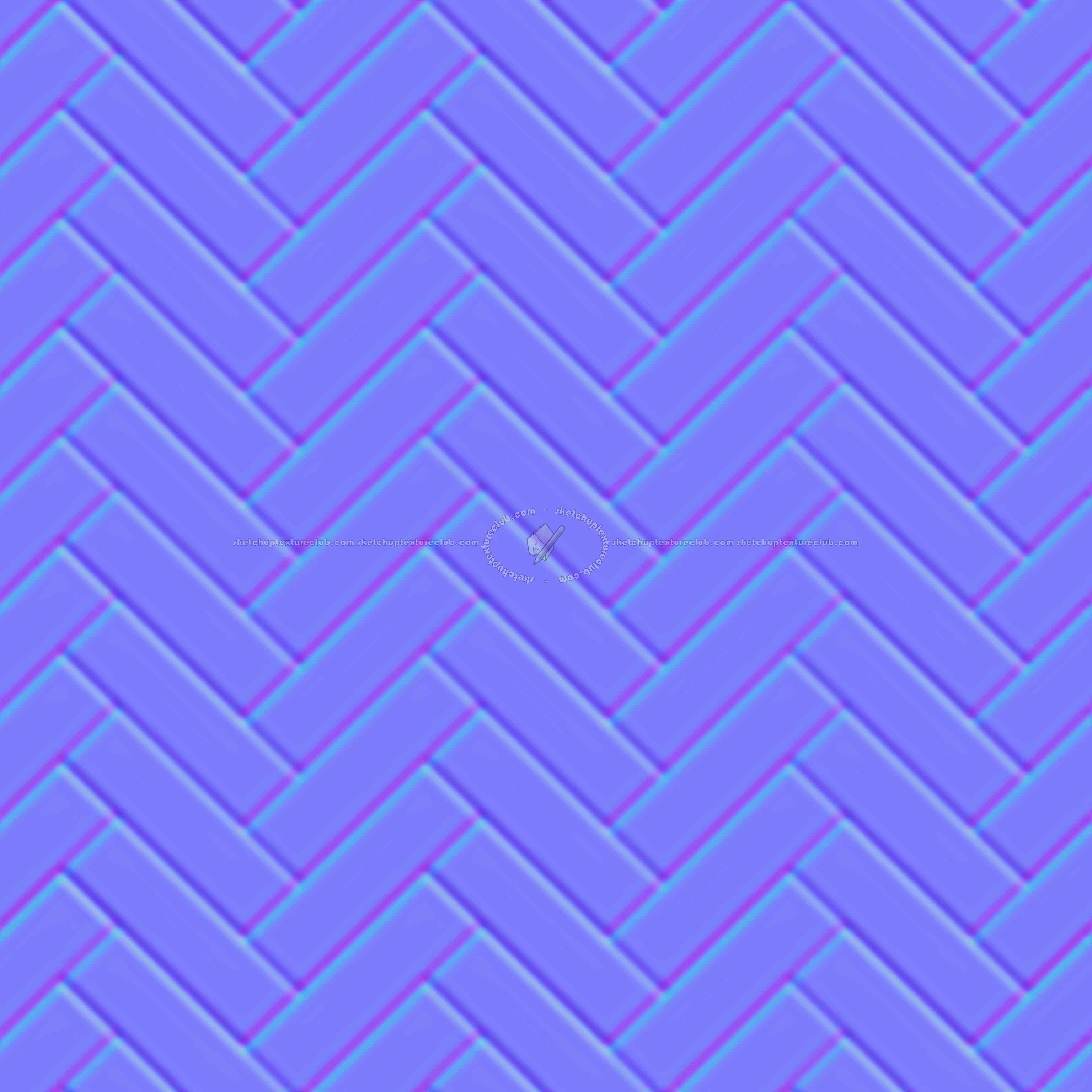 Textures   -   ARCHITECTURE   -   TILES INTERIOR   -   Mosaico   -   Mixed format  - herringbone ceramic tile pbr texture seamless 22221 - Normal