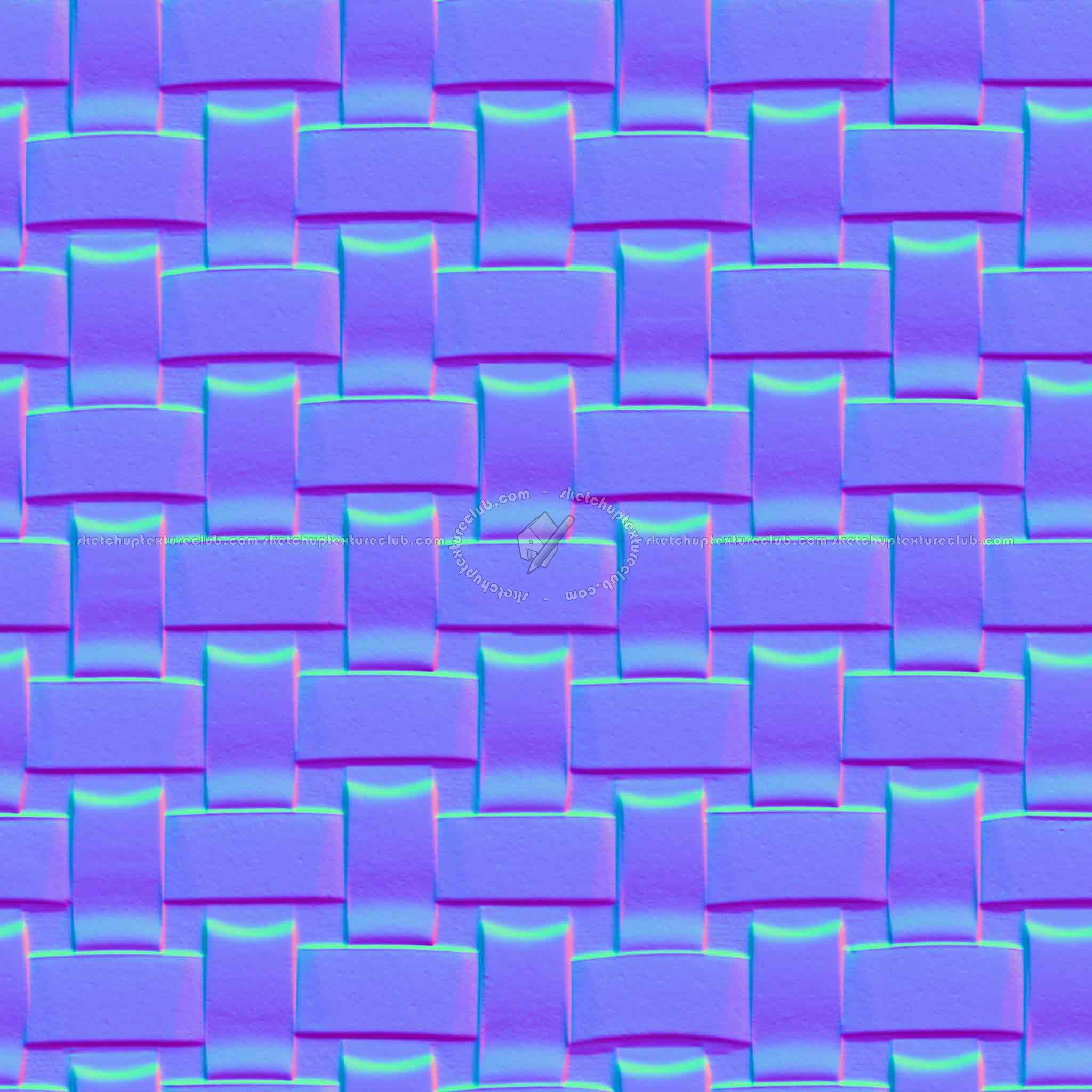 Textures   -   ARCHITECTURE   -   TILES INTERIOR   -   Mosaico   -   Mixed format  - Mosaic 3d ceramic wall tiles texture seamless 20983 - Normal