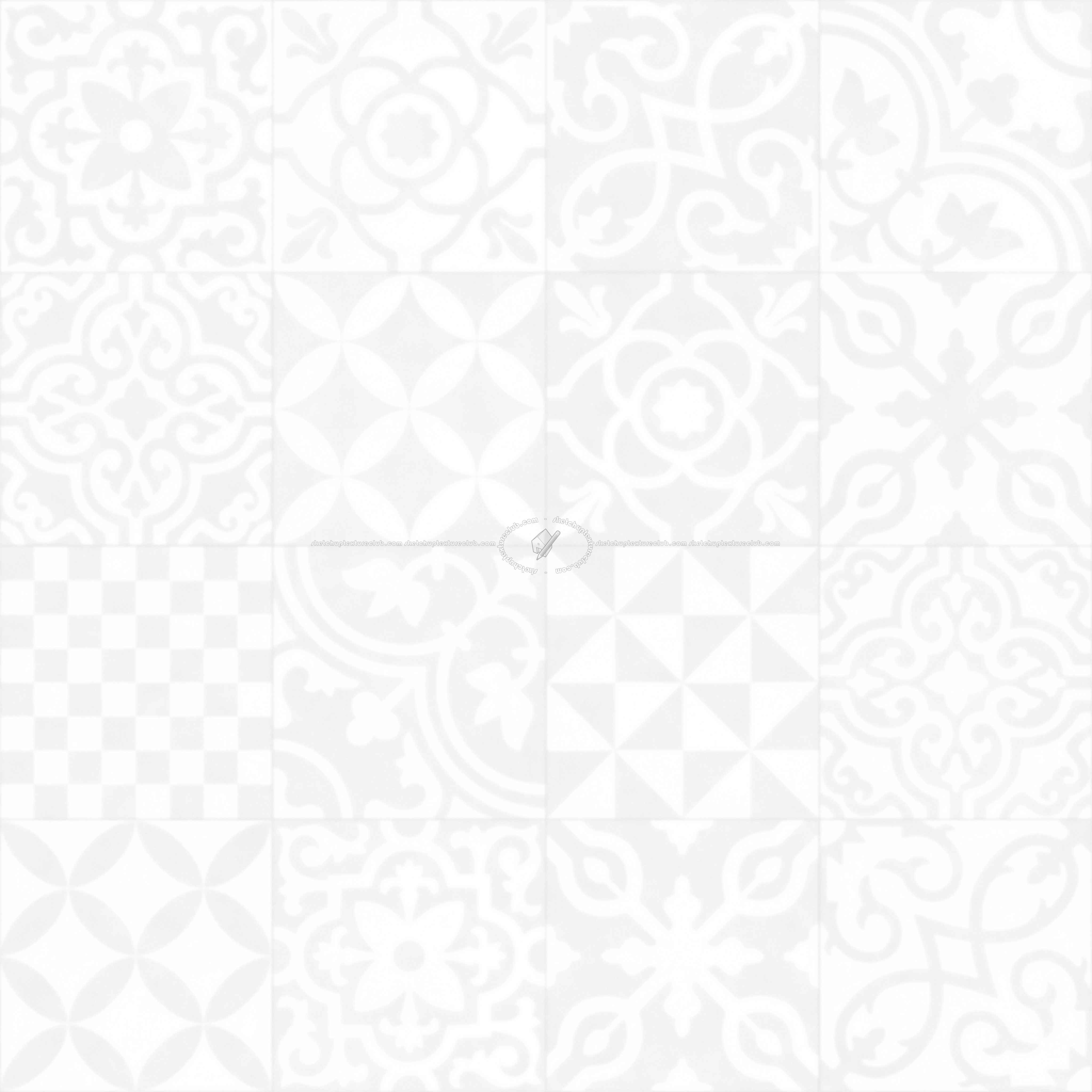 Textures   -   ARCHITECTURE   -   TILES INTERIOR   -   Cement - Encaustic   -   Cement  - cementine tiles Pbr texture seamless 22143 - Ambient occlusion