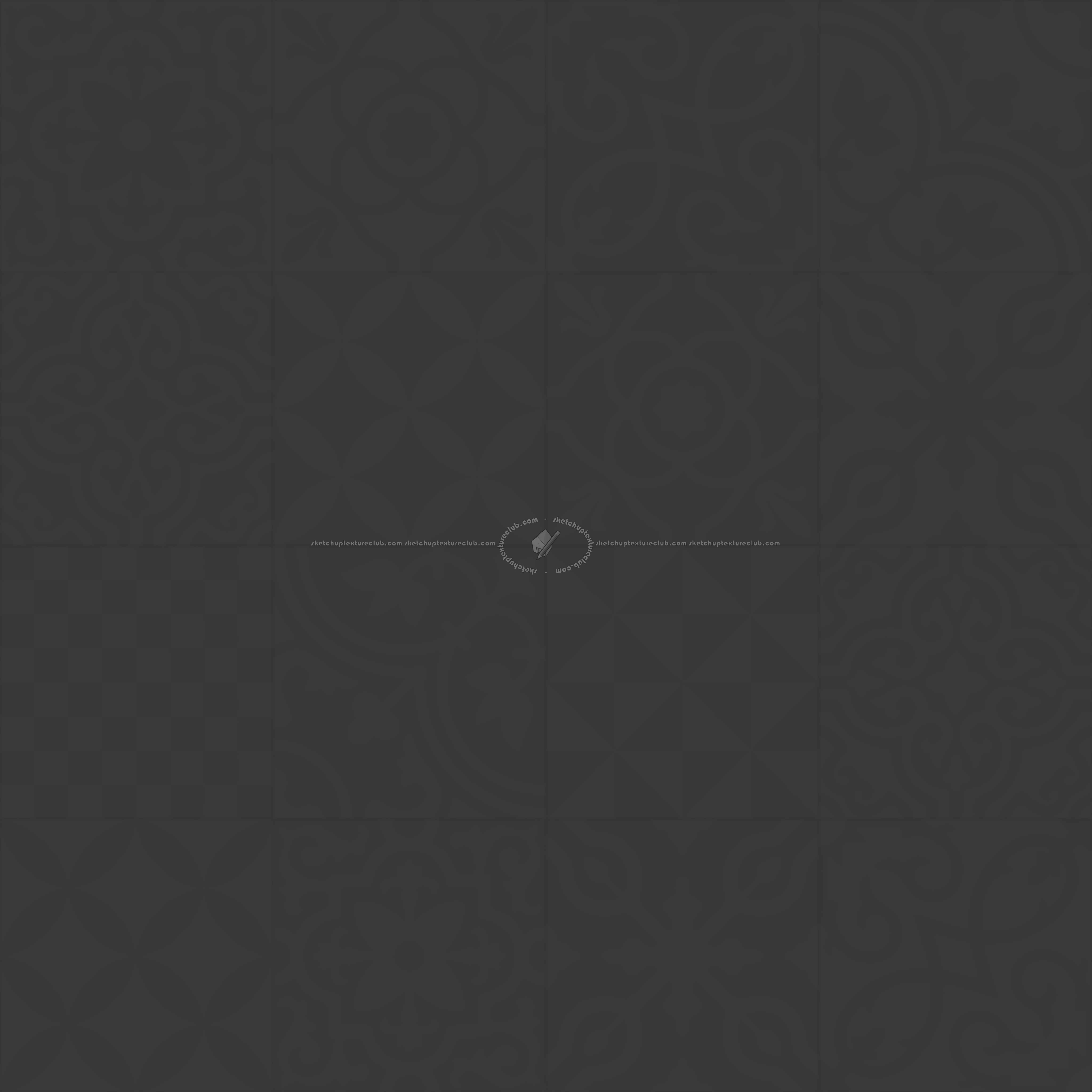 Textures   -   ARCHITECTURE   -   TILES INTERIOR   -   Cement - Encaustic   -   Cement  - cementine tiles Pbr texture seamless 22145 - Specular