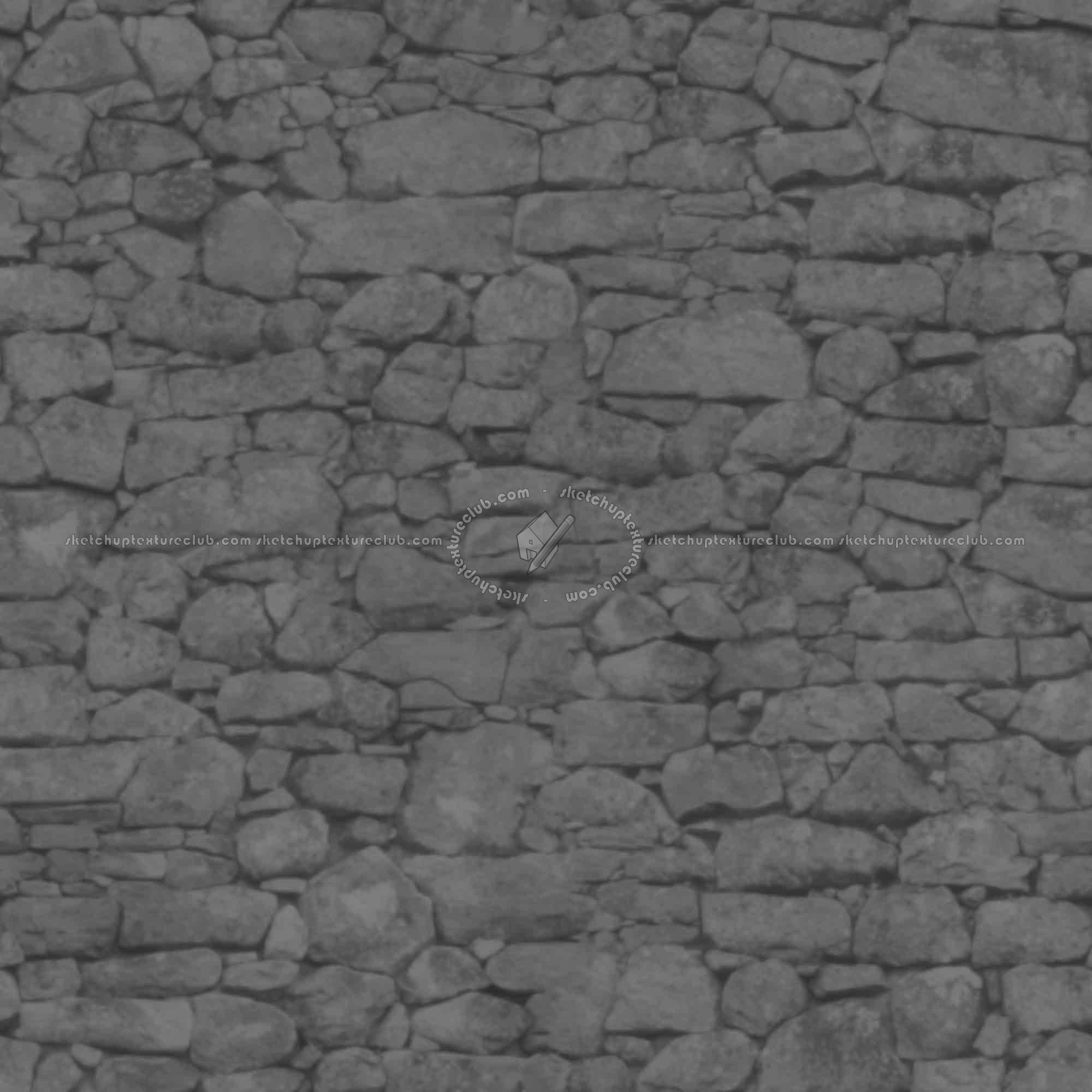 Textures   -   ARCHITECTURE   -   STONES WALLS   -   Stone walls  - Old wall stone texture seamless 08537 - Displacement