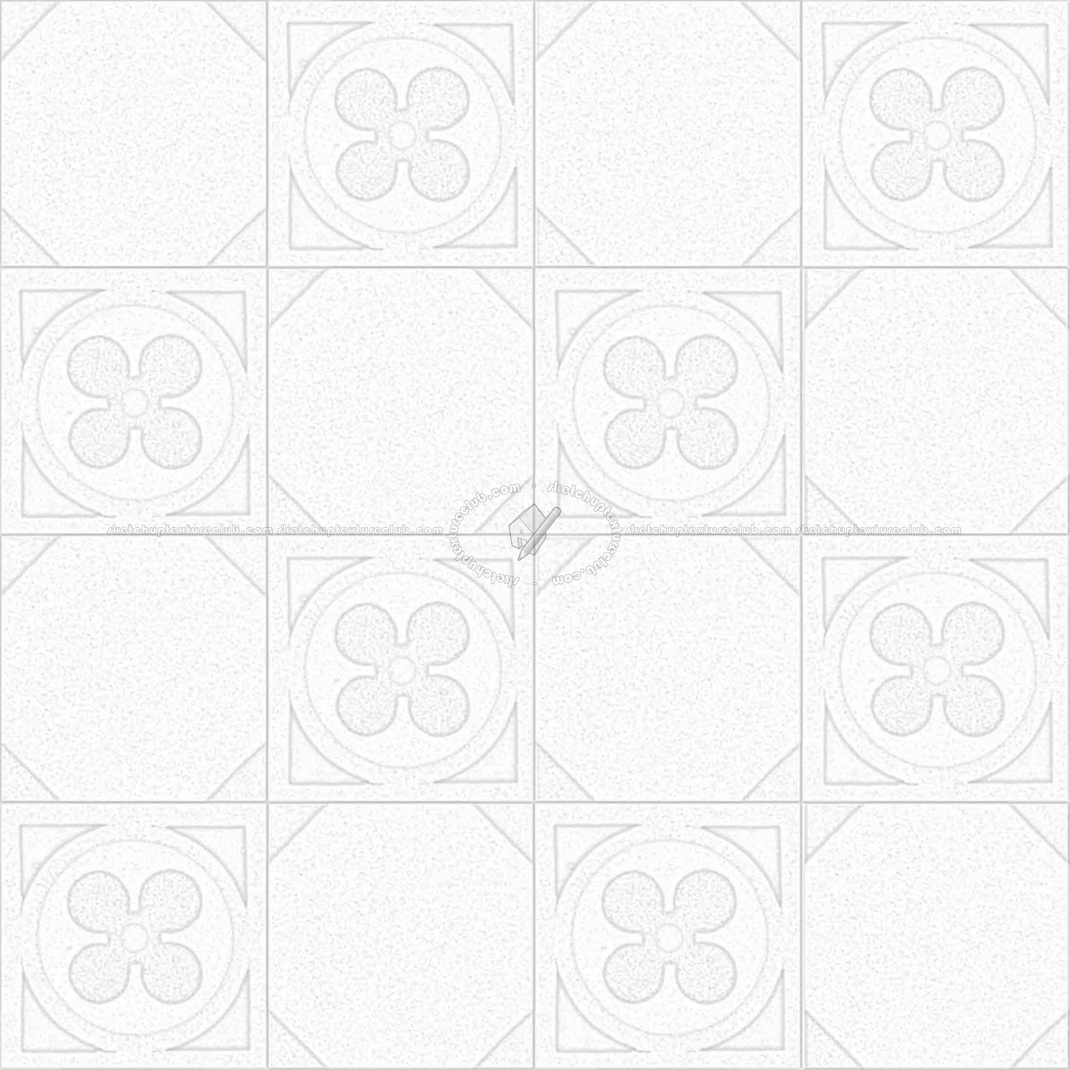 Textures   -   ARCHITECTURE   -   TILES INTERIOR   -   Cement - Encaustic   -   Cement  - Cement concrete tile texture seamless 13330 - Ambient occlusion