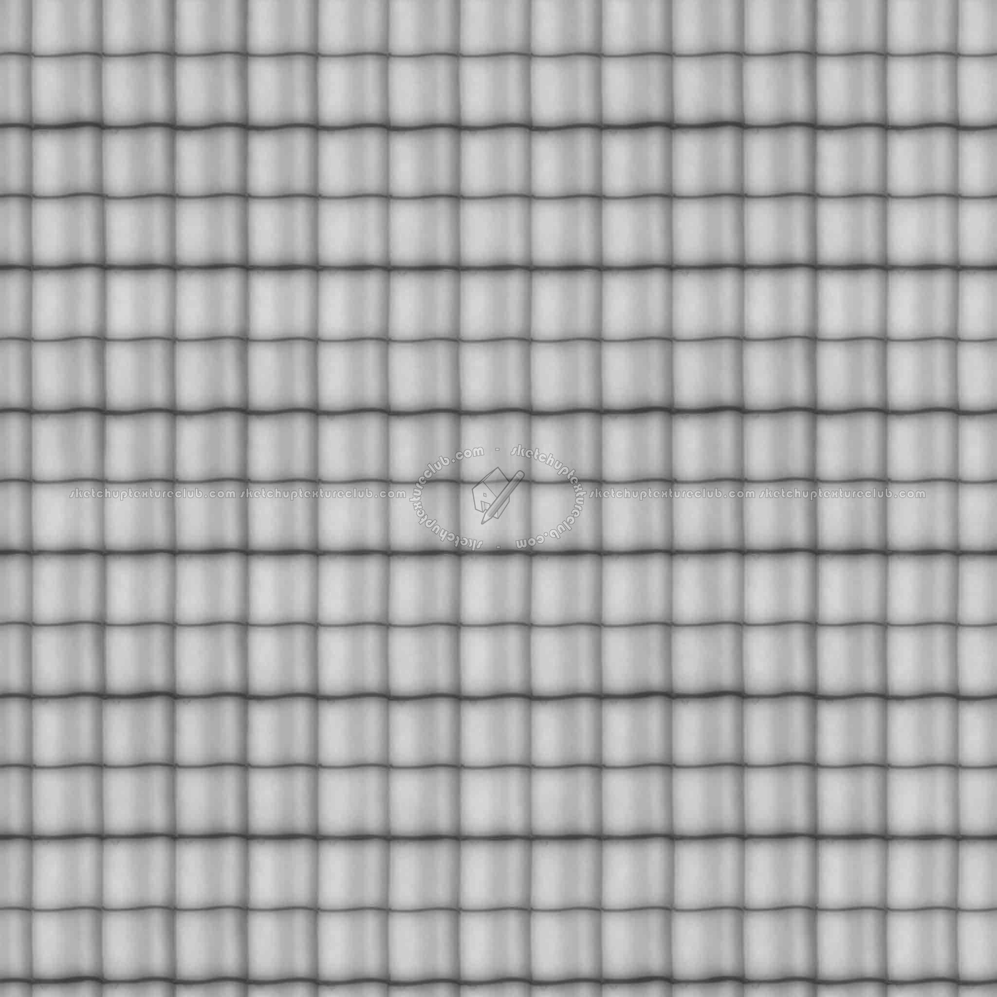 Textures   -   ARCHITECTURE   -   ROOFINGS   -   Clay roofs  - Clay roofing Flamande texture seamless 03354 - Displacement