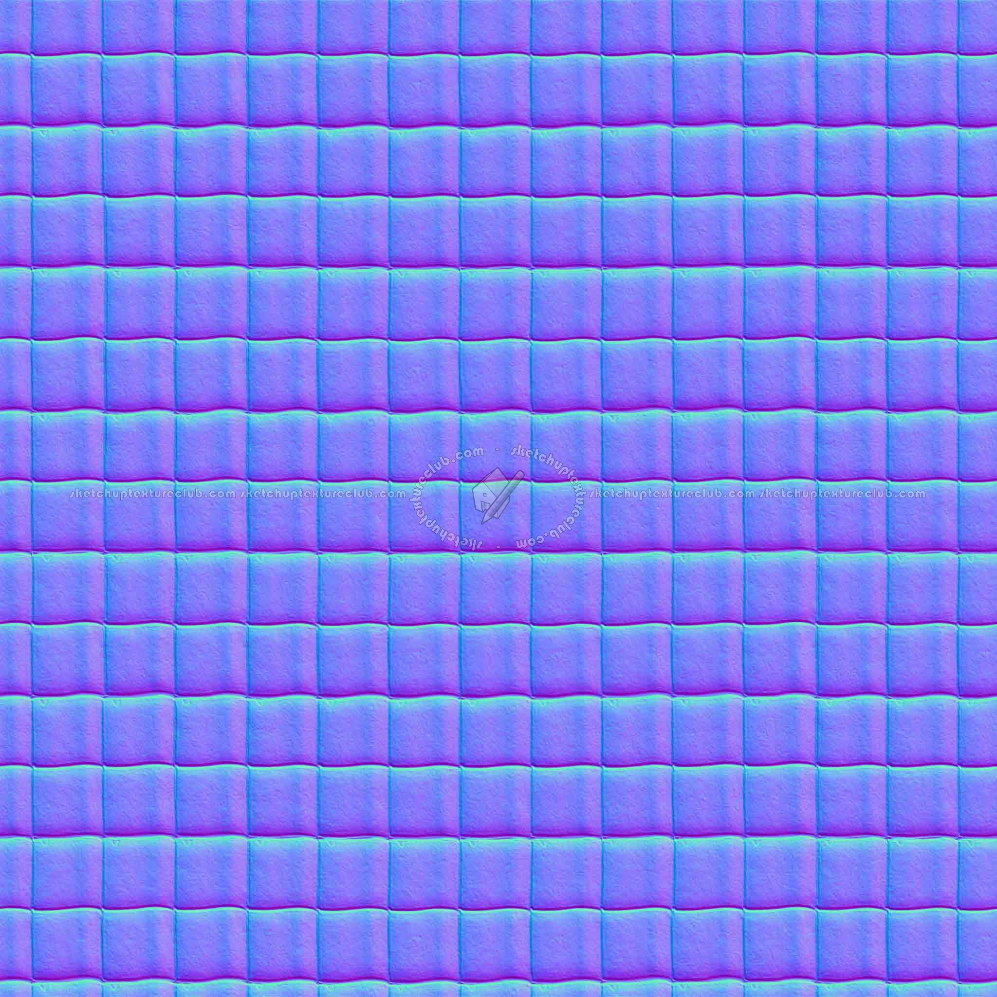 Textures   -   ARCHITECTURE   -   ROOFINGS   -   Clay roofs  - Clay roofing Flamande texture seamless 03354 - Normal