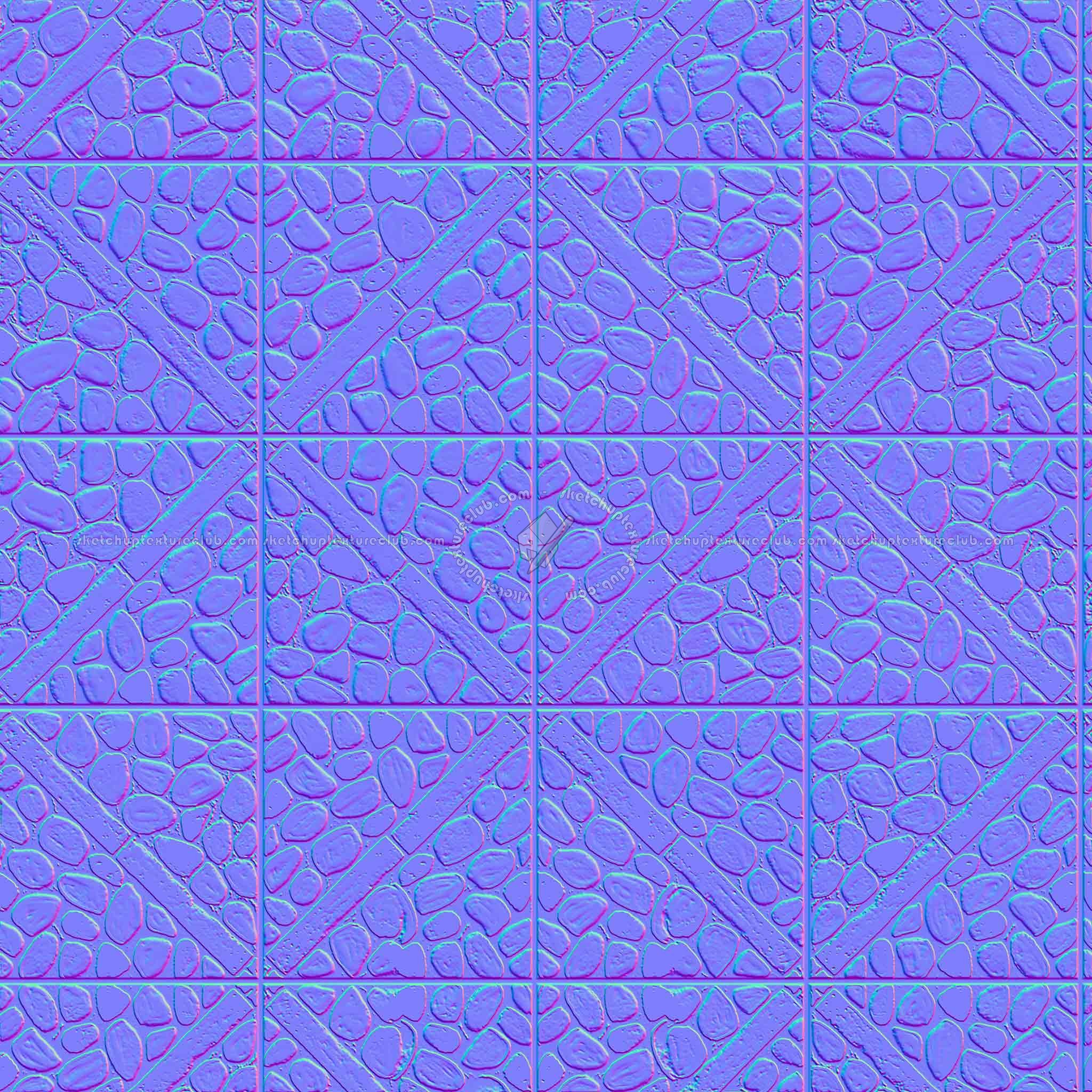 Textures   -   ARCHITECTURE   -   PAVING OUTDOOR   -   Pavers stone   -   Blocks mixed  - Pavers stone mixed size texture seamless 06102 - Normal