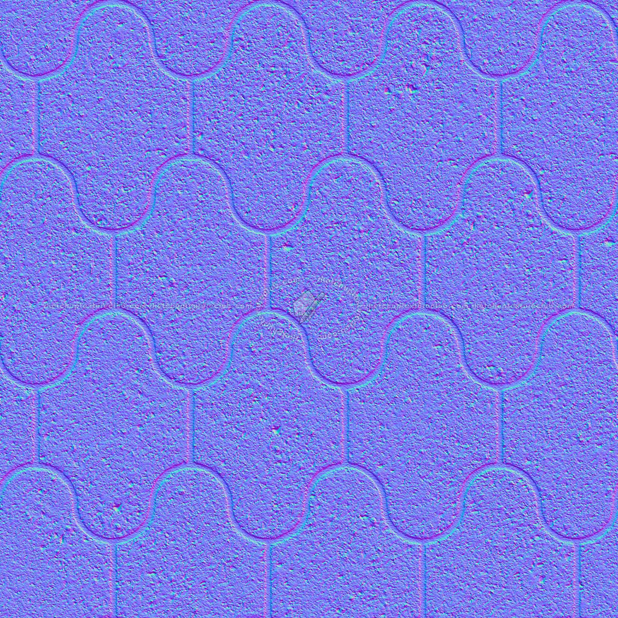 Textures   -   ARCHITECTURE   -   PAVING OUTDOOR   -   Concrete   -   Blocks mixed  - Paving concrete mixed size texture seamless 05576 - Normal