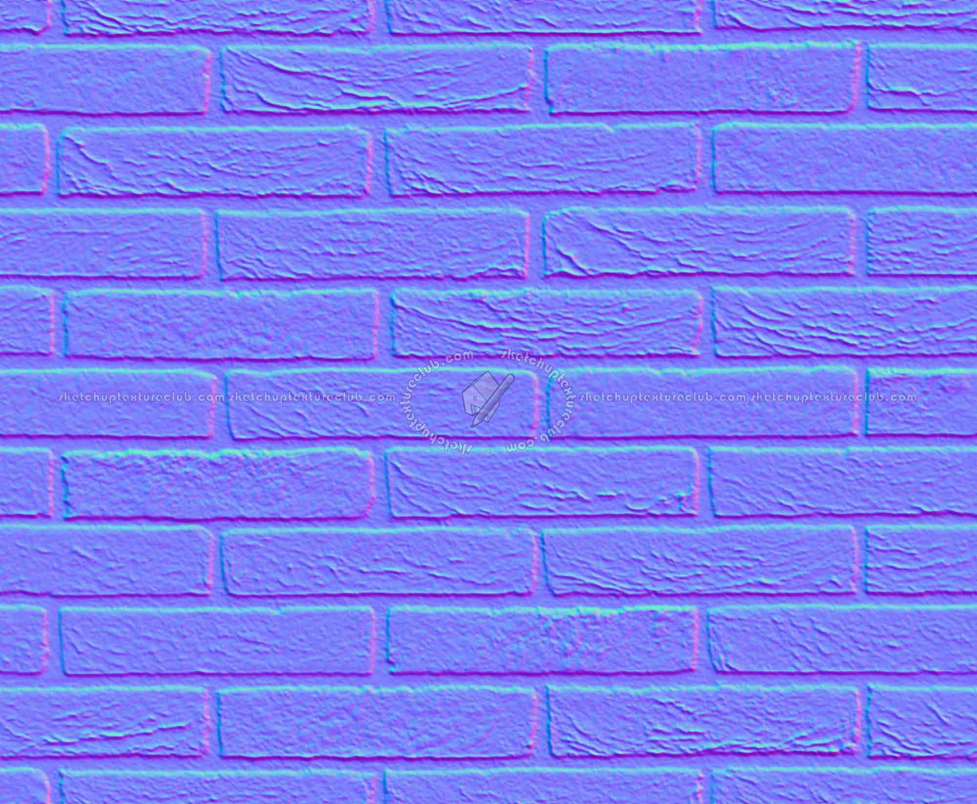 Textures   -   ARCHITECTURE   -   BRICKS   -   Facing Bricks   -   Rustic  - Rustic bricks texture seamless 00188 - Normal