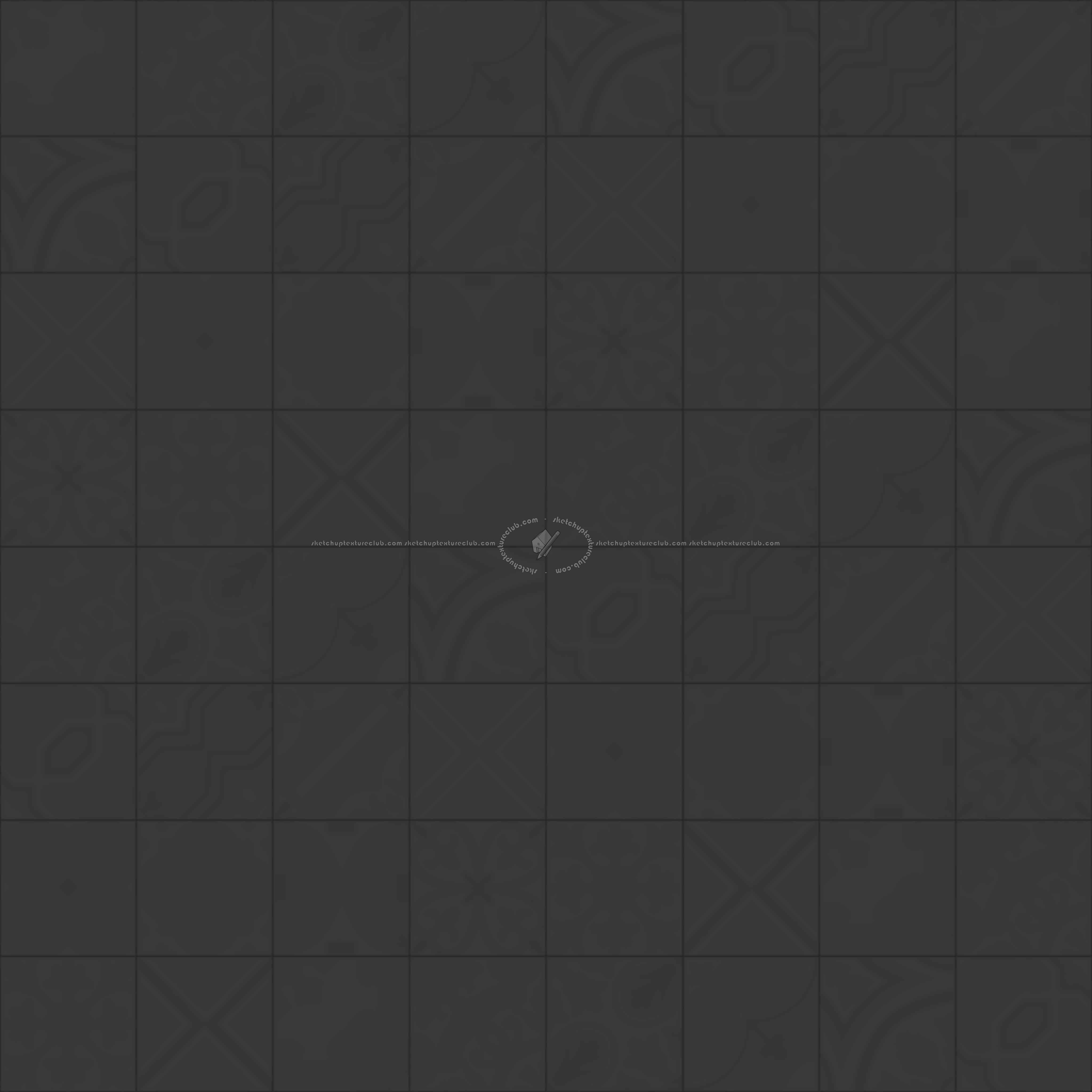 Textures   -   ARCHITECTURE   -   TILES INTERIOR   -   Cement - Encaustic   -   Cement  - cementine tiles Pbr texture seamless 22146 - Specular