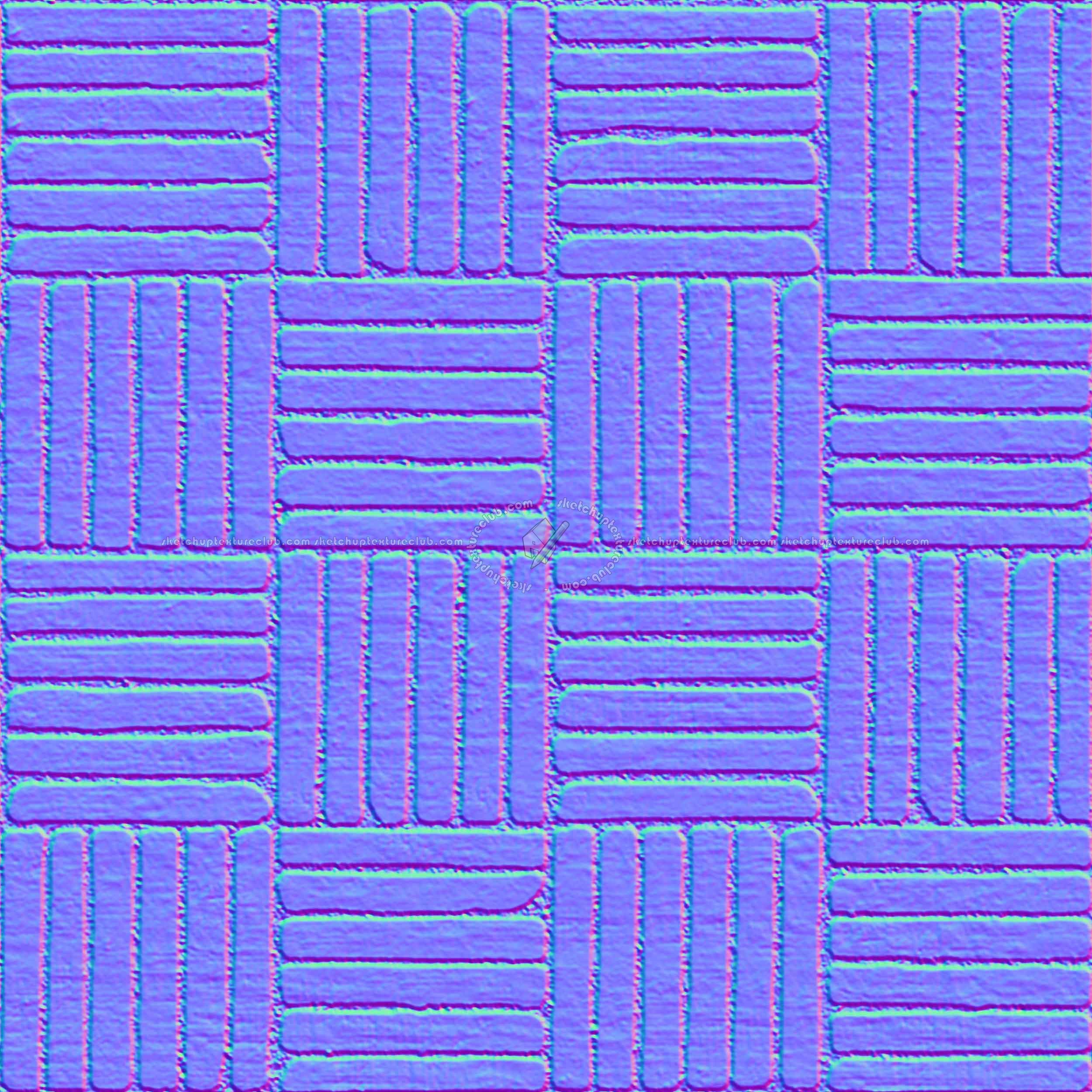 Textures   -   ARCHITECTURE   -   PAVING OUTDOOR   -   Concrete   -   Blocks regular  - Paving outdoor concrete regular block texture seamless 05775 - Normal