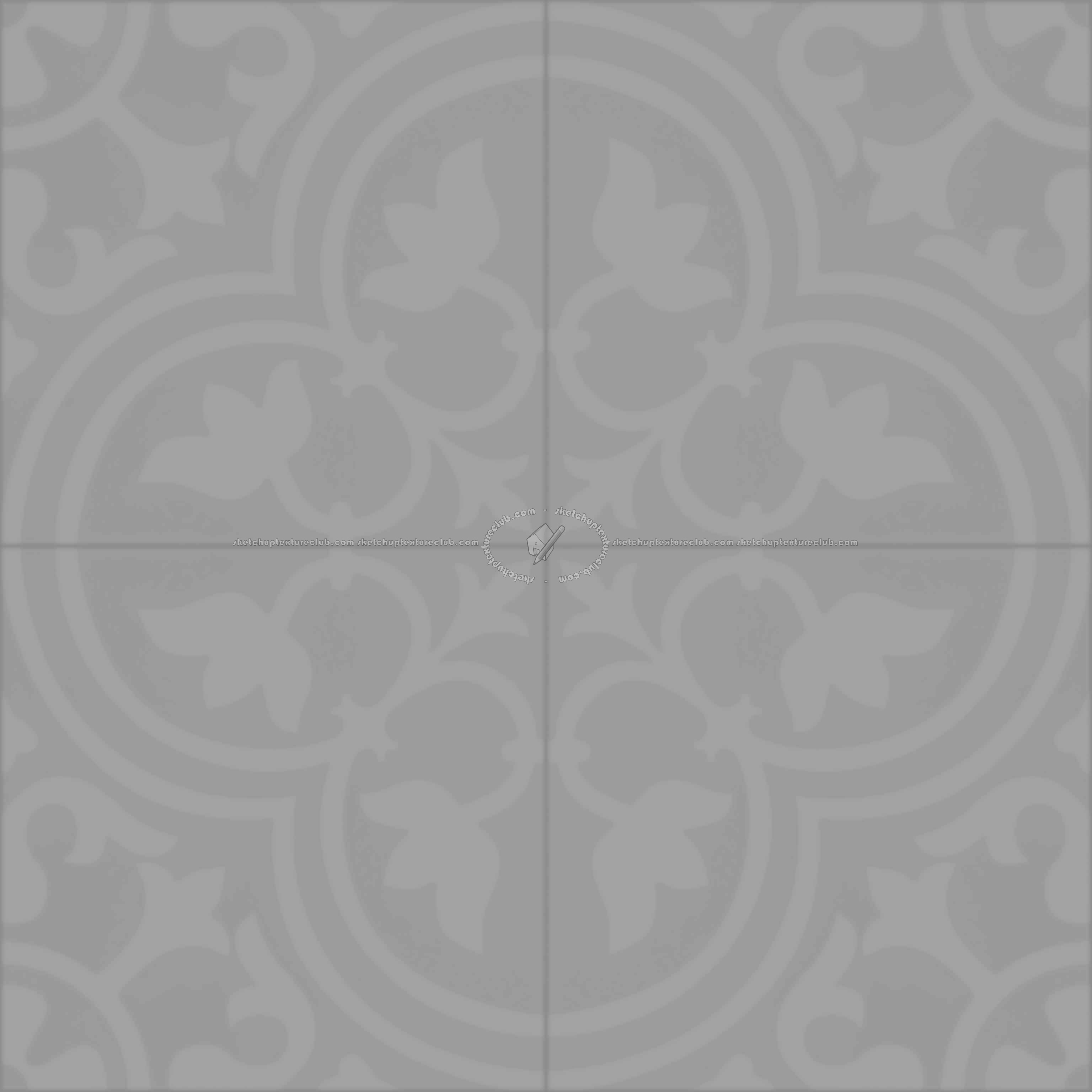 Textures   -   ARCHITECTURE   -   TILES INTERIOR   -   Cement - Encaustic   -   Cement  - cementine tiles Pbr texture seamless 22148 - Displacement