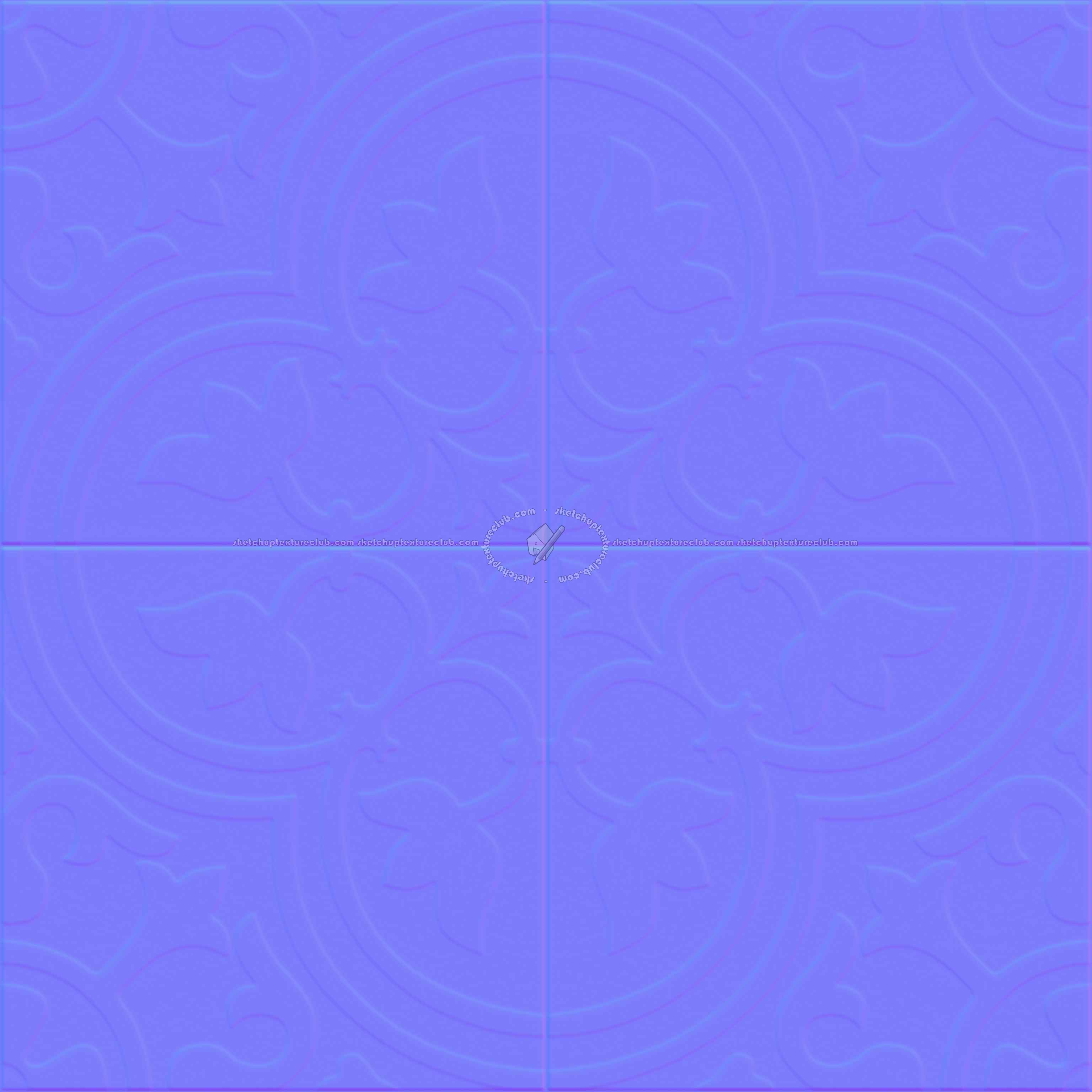 Textures   -   ARCHITECTURE   -   TILES INTERIOR   -   Cement - Encaustic   -   Cement  - cementine tiles Pbr texture seamless 22148 - Normal