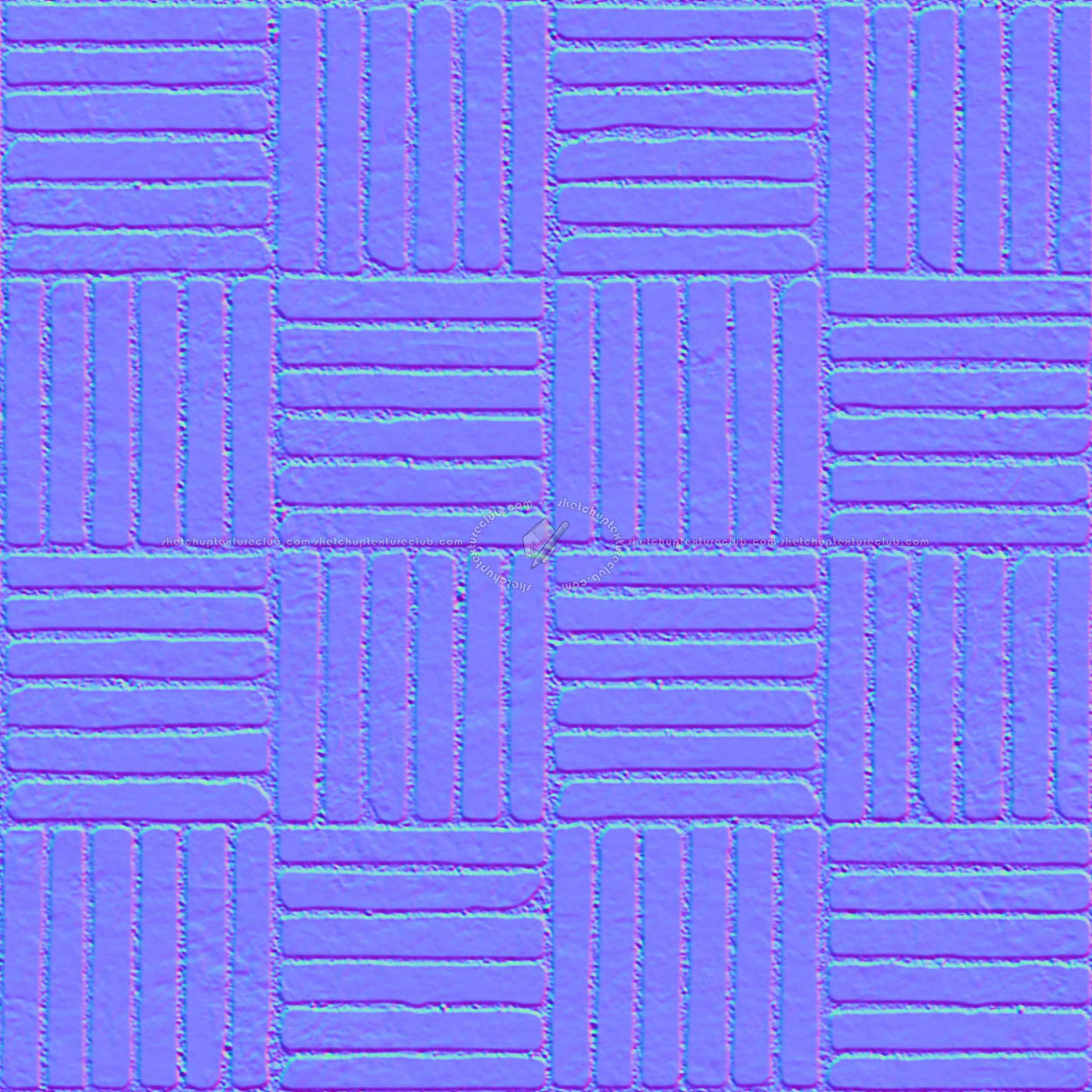 Textures   -   ARCHITECTURE   -   PAVING OUTDOOR   -   Concrete   -   Blocks regular  - Paving outdoor concrete regular block texture seamless 05777 - Normal