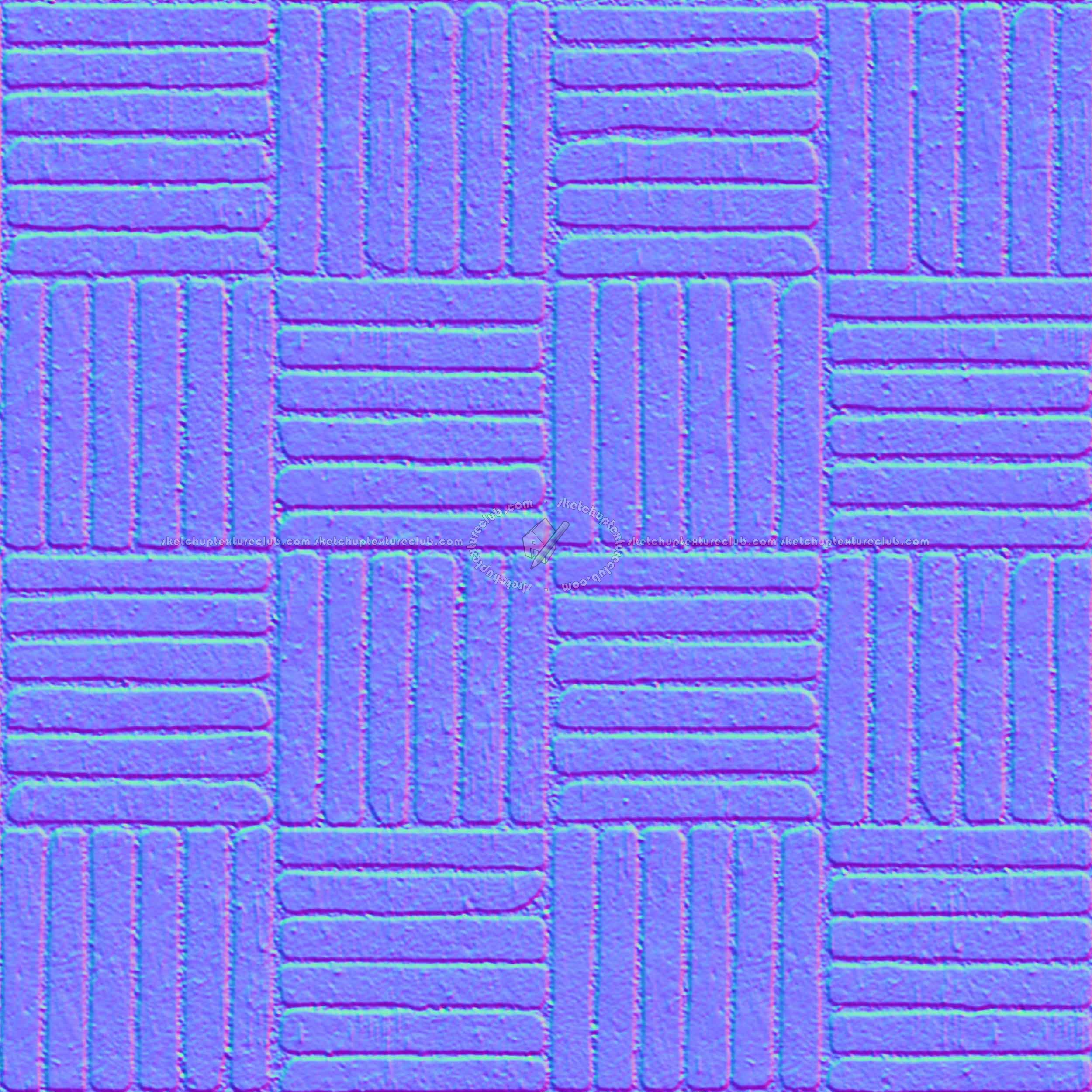 Textures   -   ARCHITECTURE   -   PAVING OUTDOOR   -   Concrete   -   Blocks regular  - Paving outdoor concrete regular block texture seamless 05778 - Normal