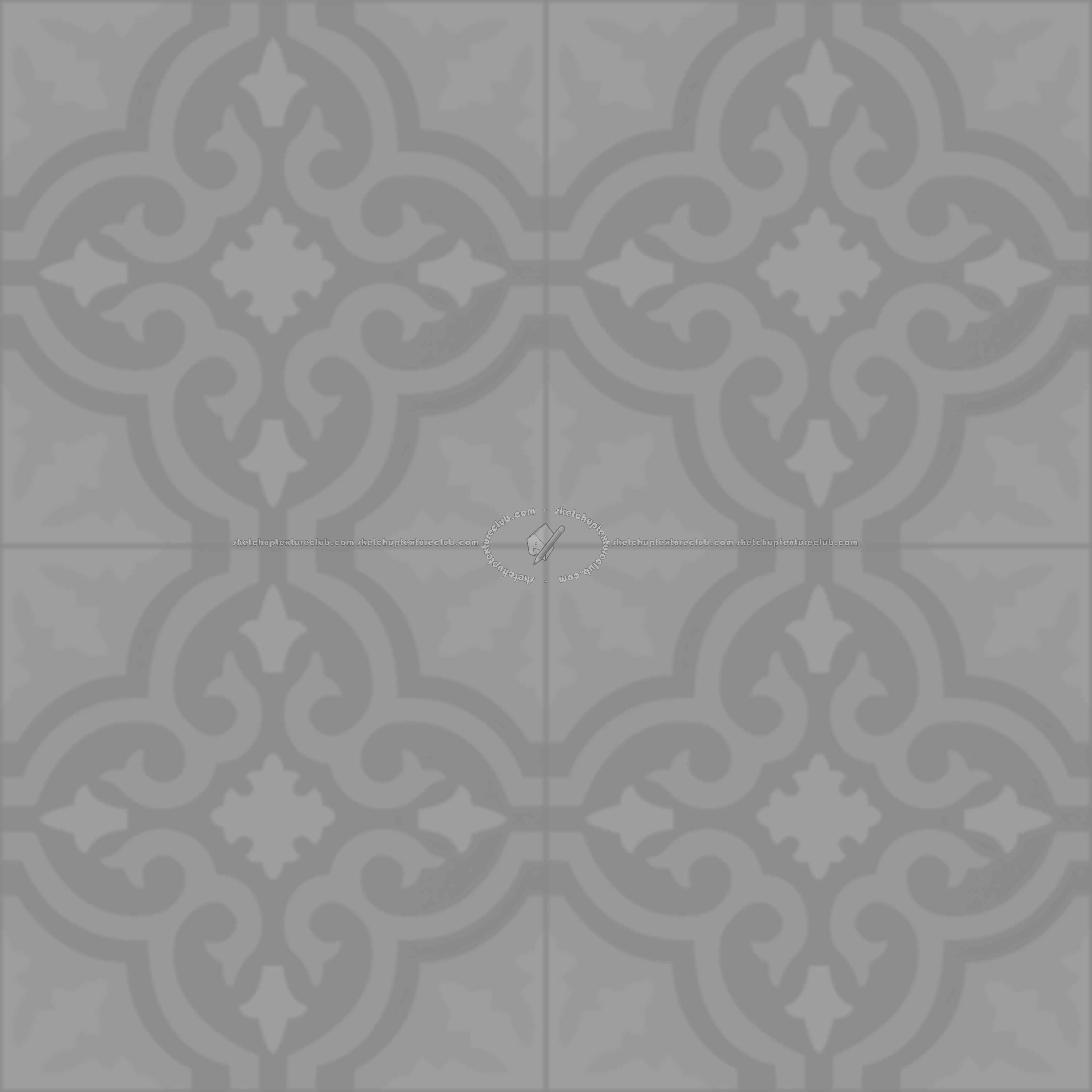 Textures   -   ARCHITECTURE   -   TILES INTERIOR   -   Cement - Encaustic   -   Cement  - cementine tiles Pbr texture seamless 22150 - Displacement