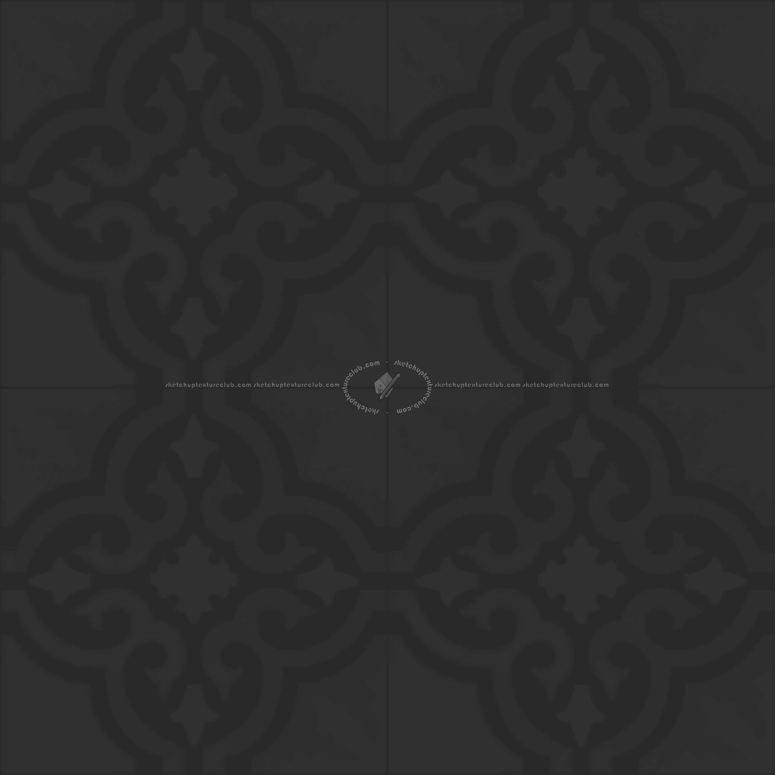 Textures   -   ARCHITECTURE   -   TILES INTERIOR   -   Cement - Encaustic   -   Cement  - cementine tiles Pbr texture seamless 22150 - Specular