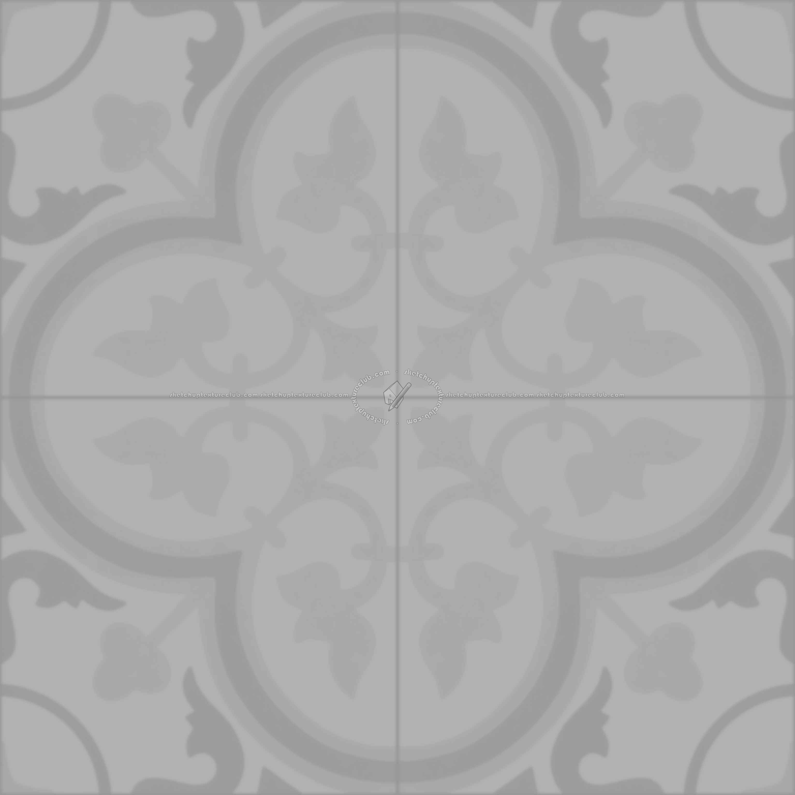 Textures   -   ARCHITECTURE   -   TILES INTERIOR   -   Cement - Encaustic   -   Cement  - cementine tiles Pbr texture seamless 22151 - Displacement