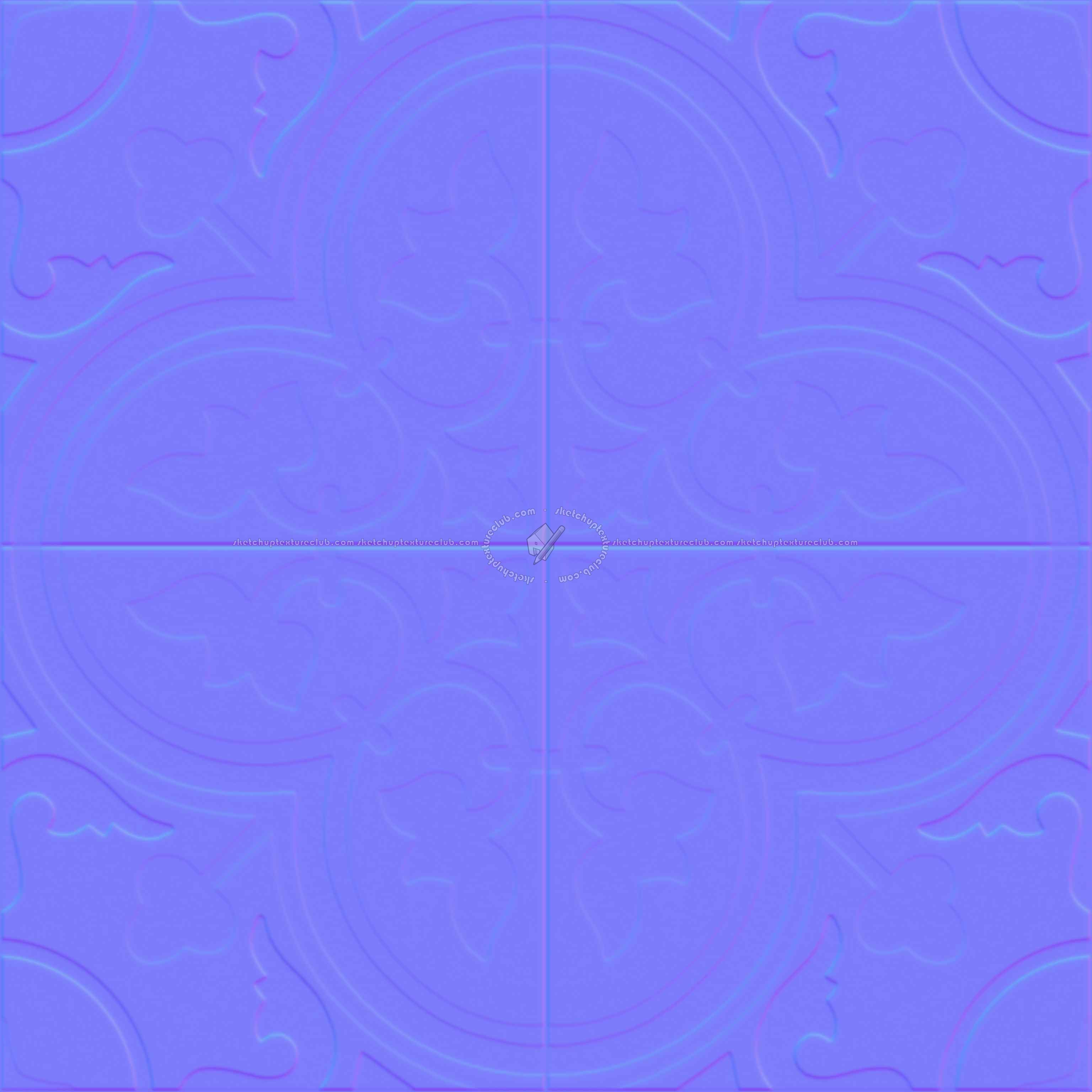 Textures   -   ARCHITECTURE   -   TILES INTERIOR   -   Cement - Encaustic   -   Cement  - cementine tiles Pbr texture seamless 22151 - Normal