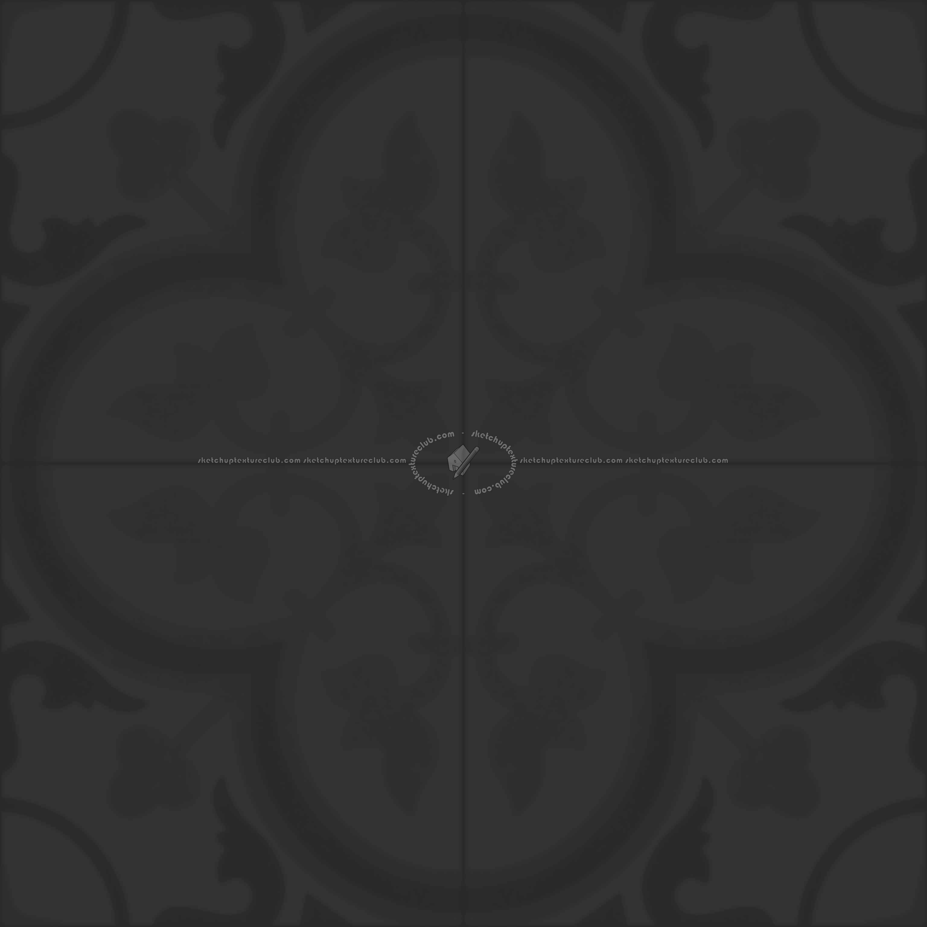 Textures   -   ARCHITECTURE   -   TILES INTERIOR   -   Cement - Encaustic   -   Cement  - cementine tiles Pbr texture seamless 22151 - Specular