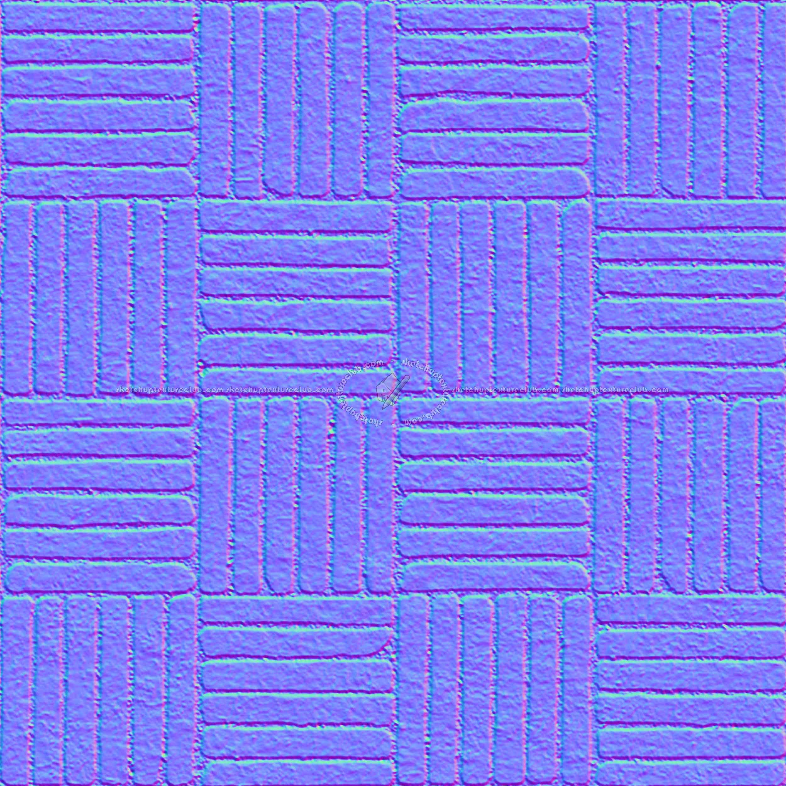 Textures   -   ARCHITECTURE   -   PAVING OUTDOOR   -   Concrete   -   Blocks regular  - Paving outdoor concrete regular block texture seamless 05780 - Normal