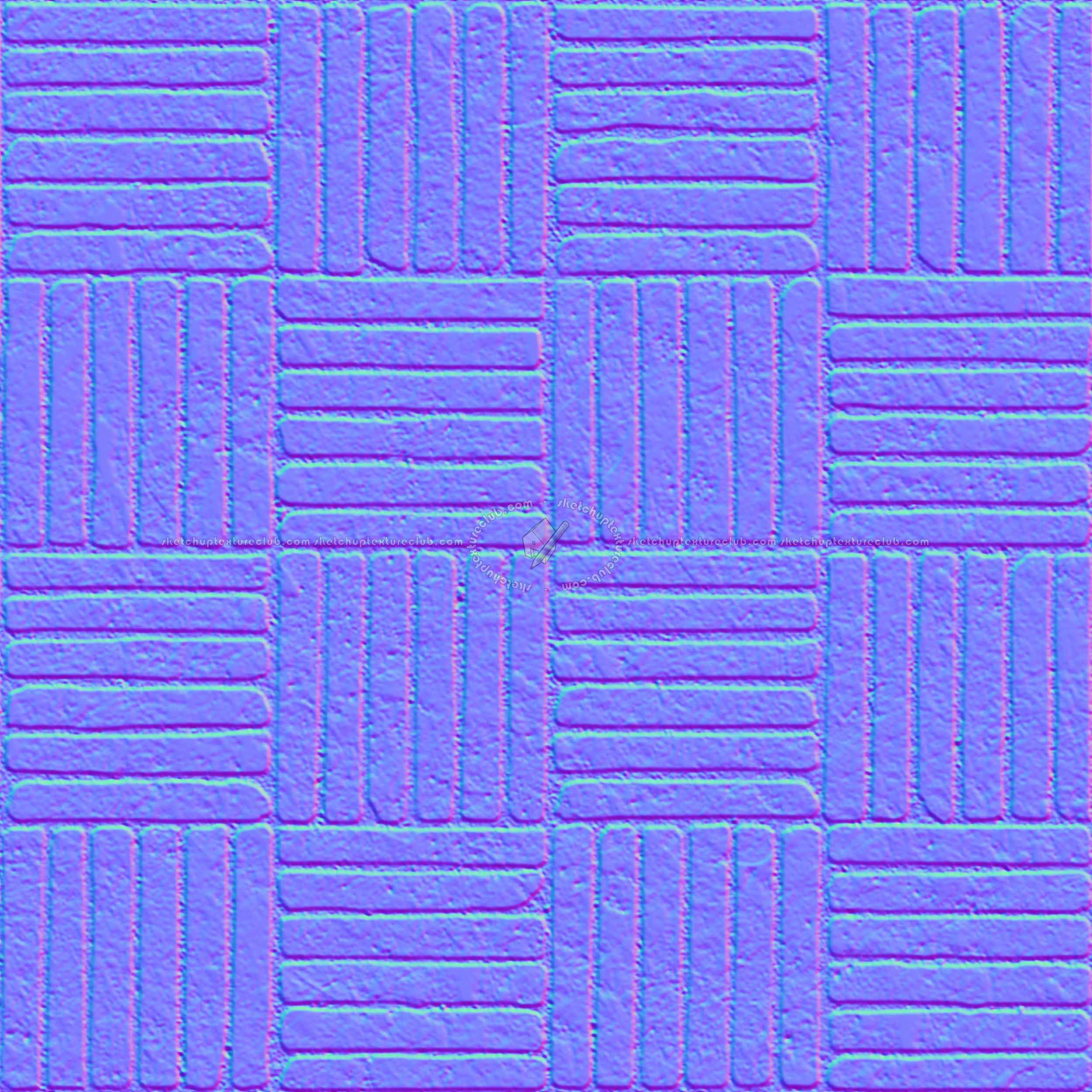 Textures   -   ARCHITECTURE   -   PAVING OUTDOOR   -   Concrete   -   Blocks regular  - Paving outdoor concrete regular block texture seamless 05782 - Normal