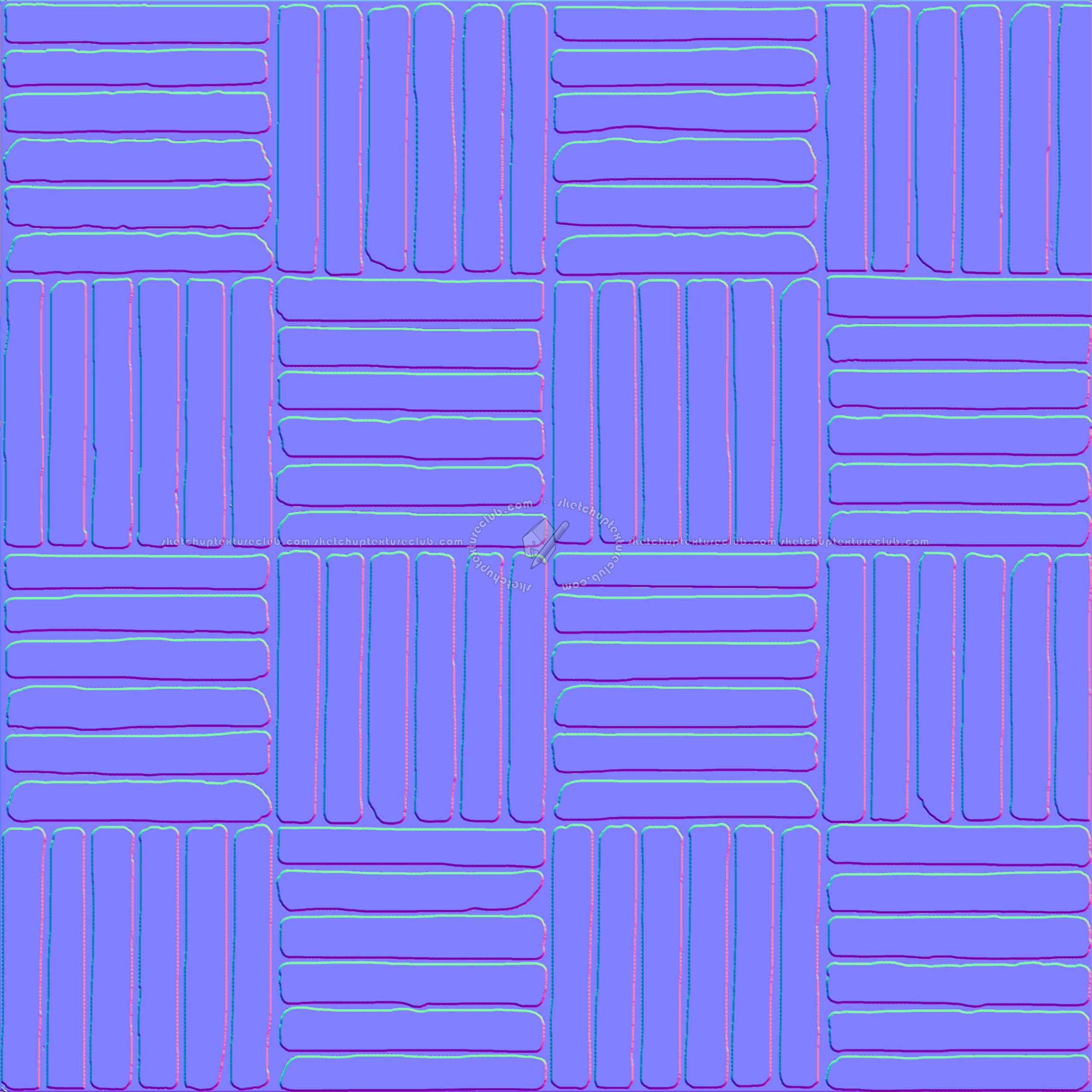 Textures   -   ARCHITECTURE   -   PAVING OUTDOOR   -   Concrete   -   Blocks regular  - Paving outdoor concrete regular block texture seamless 05784 - Normal