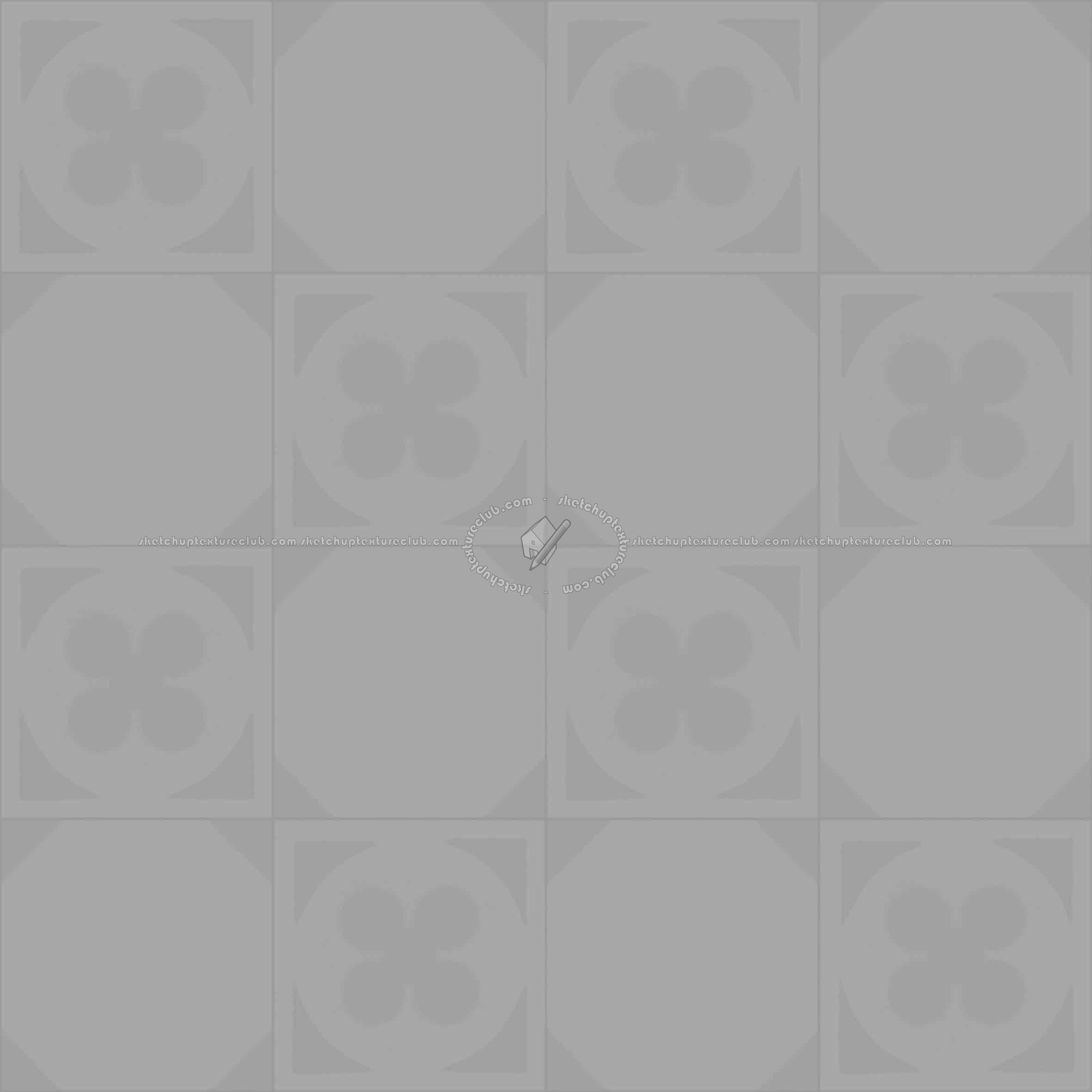 Textures   -   ARCHITECTURE   -   TILES INTERIOR   -   Cement - Encaustic   -   Cement  - Cement concrete tile texture seamless 13331 - Displacement