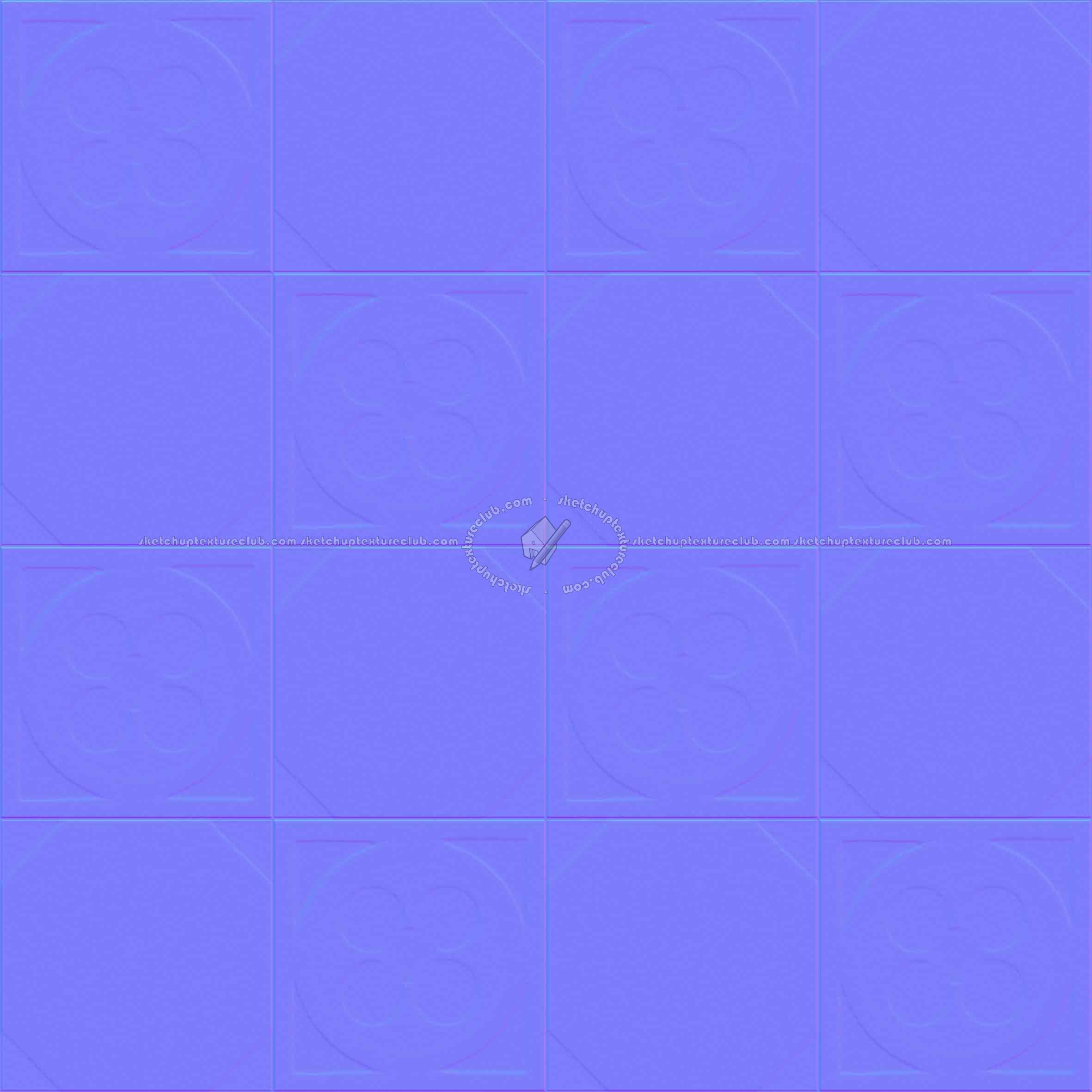 Textures   -   ARCHITECTURE   -   TILES INTERIOR   -   Cement - Encaustic   -   Cement  - Cement concrete tile texture seamless 13331 - Normal