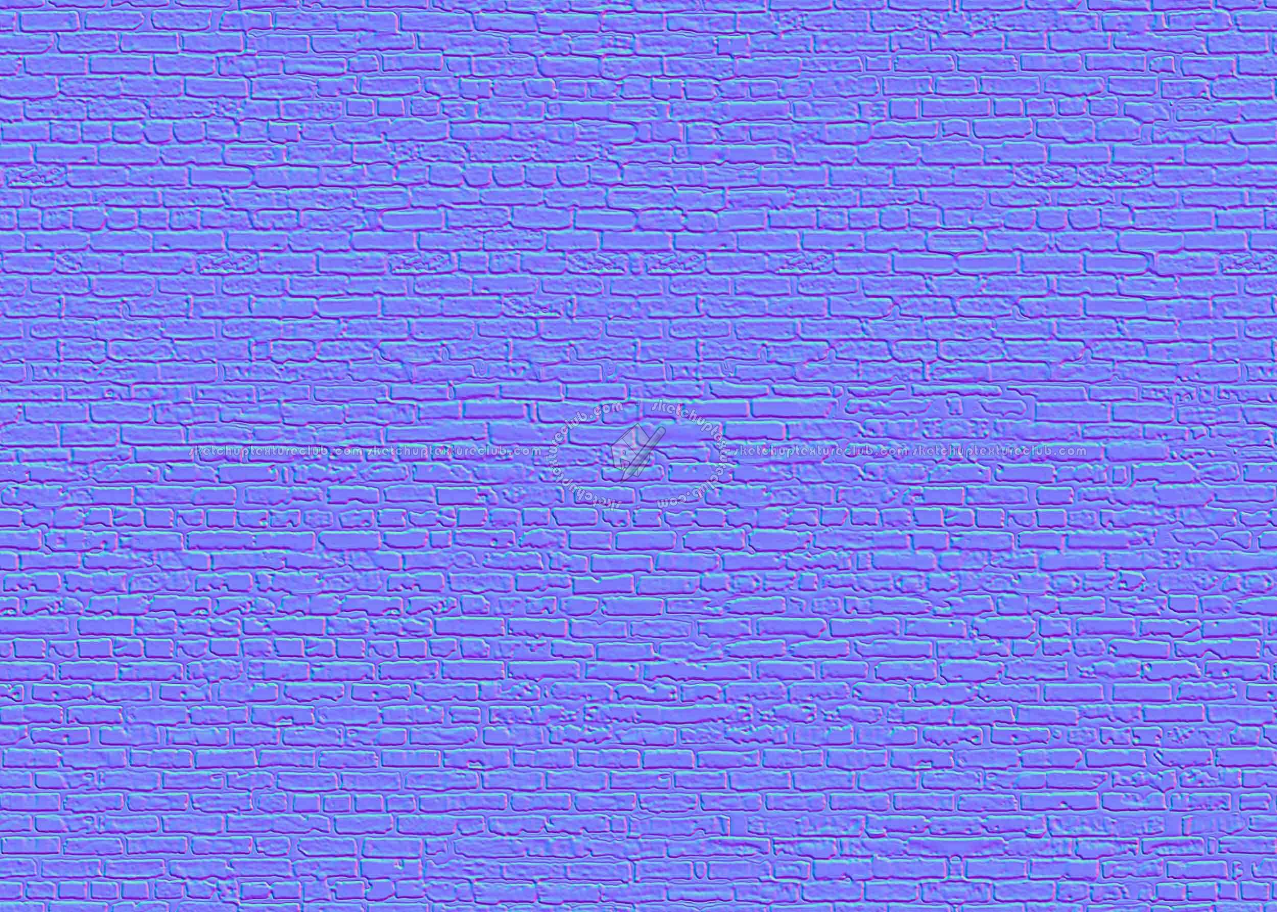Textures   -   ARCHITECTURE   -   BRICKS   -   Damaged bricks  - Damaged bricks texture seamless 00117 - Normal
