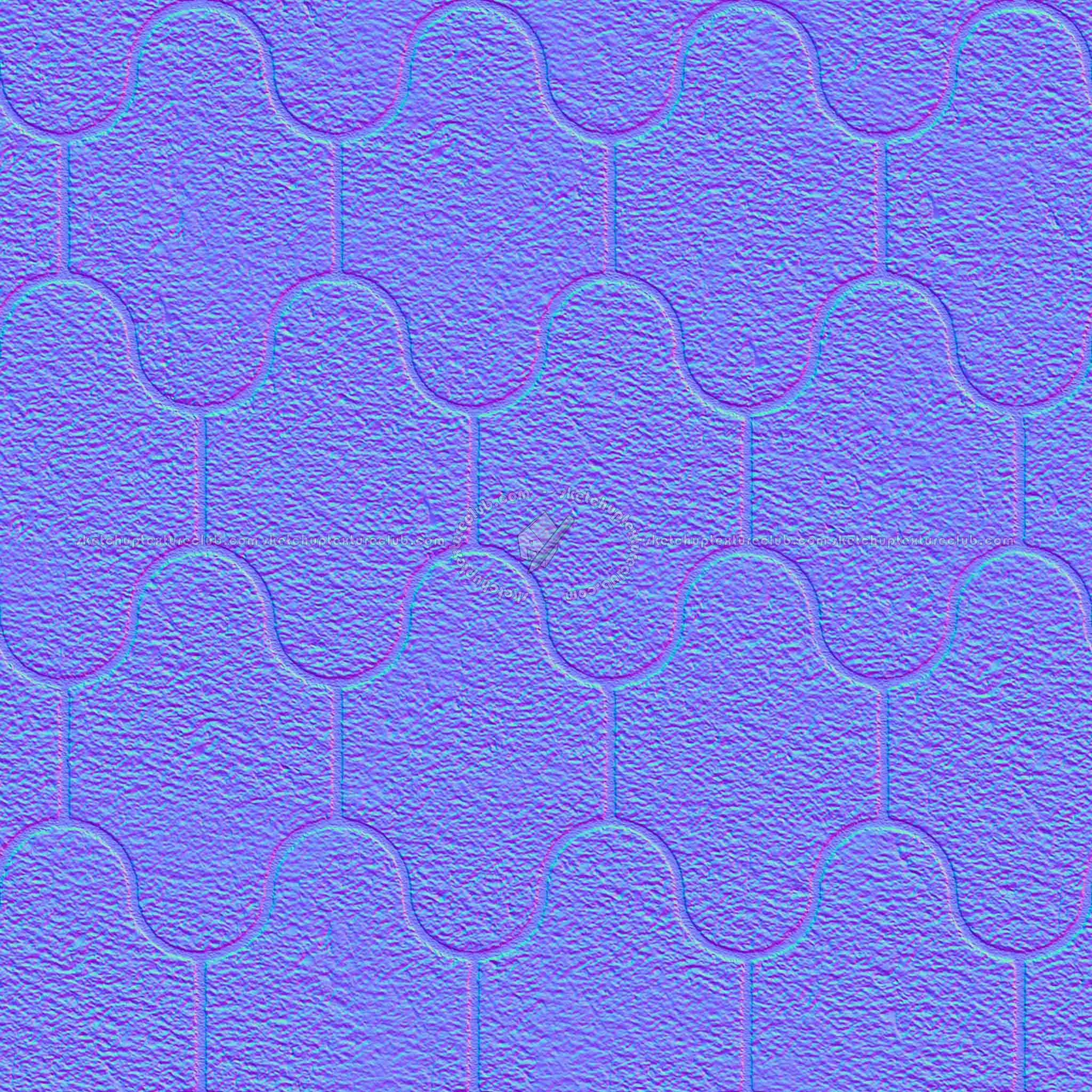 Textures   -   ARCHITECTURE   -   PAVING OUTDOOR   -   Concrete   -   Blocks mixed  - Paving concrete mixed size texture seamless 05577 - Normal