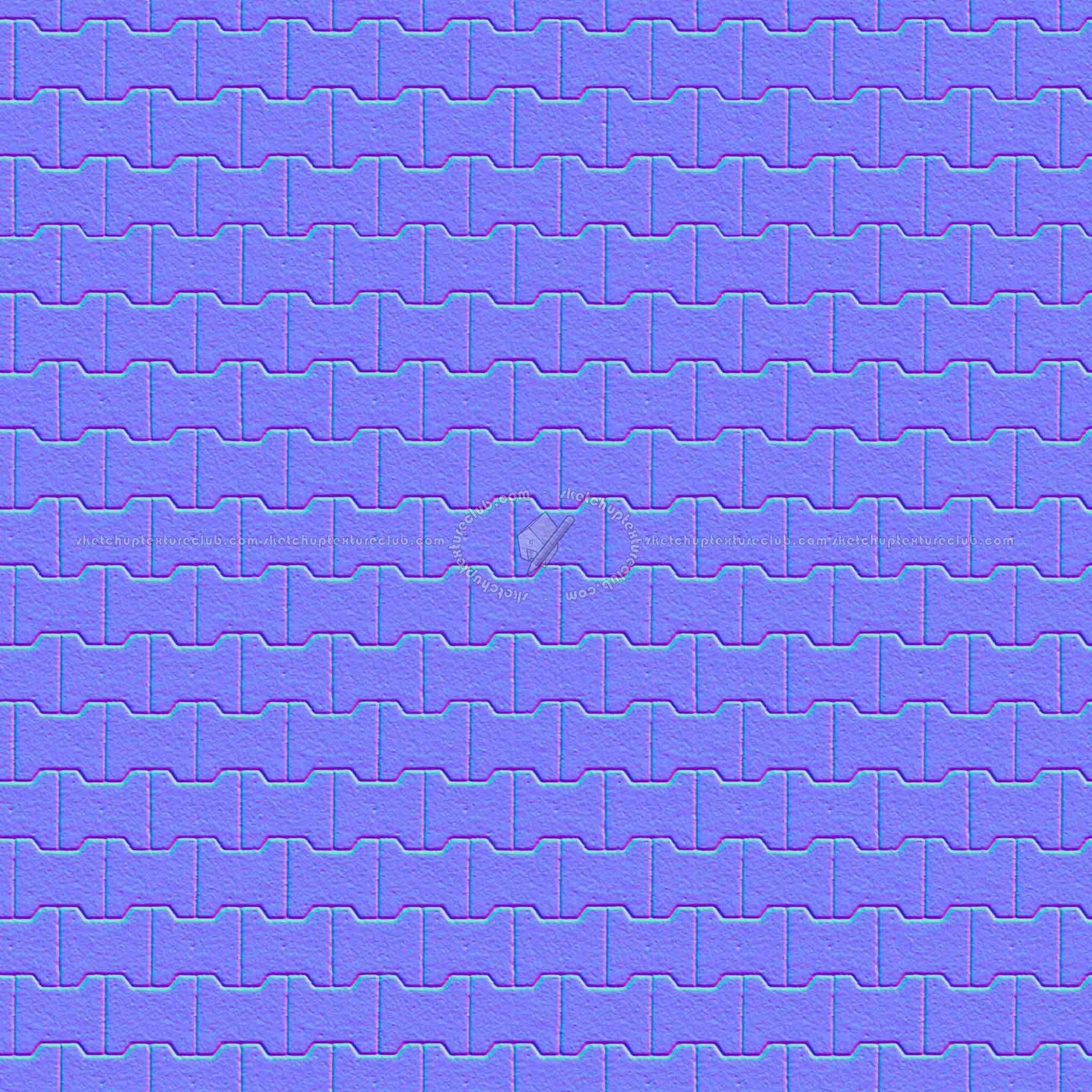 Textures   -   ARCHITECTURE   -   PAVING OUTDOOR   -   Concrete   -   Blocks regular  - Paving outdoor concrete regular block texture seamless 05641 - Normal