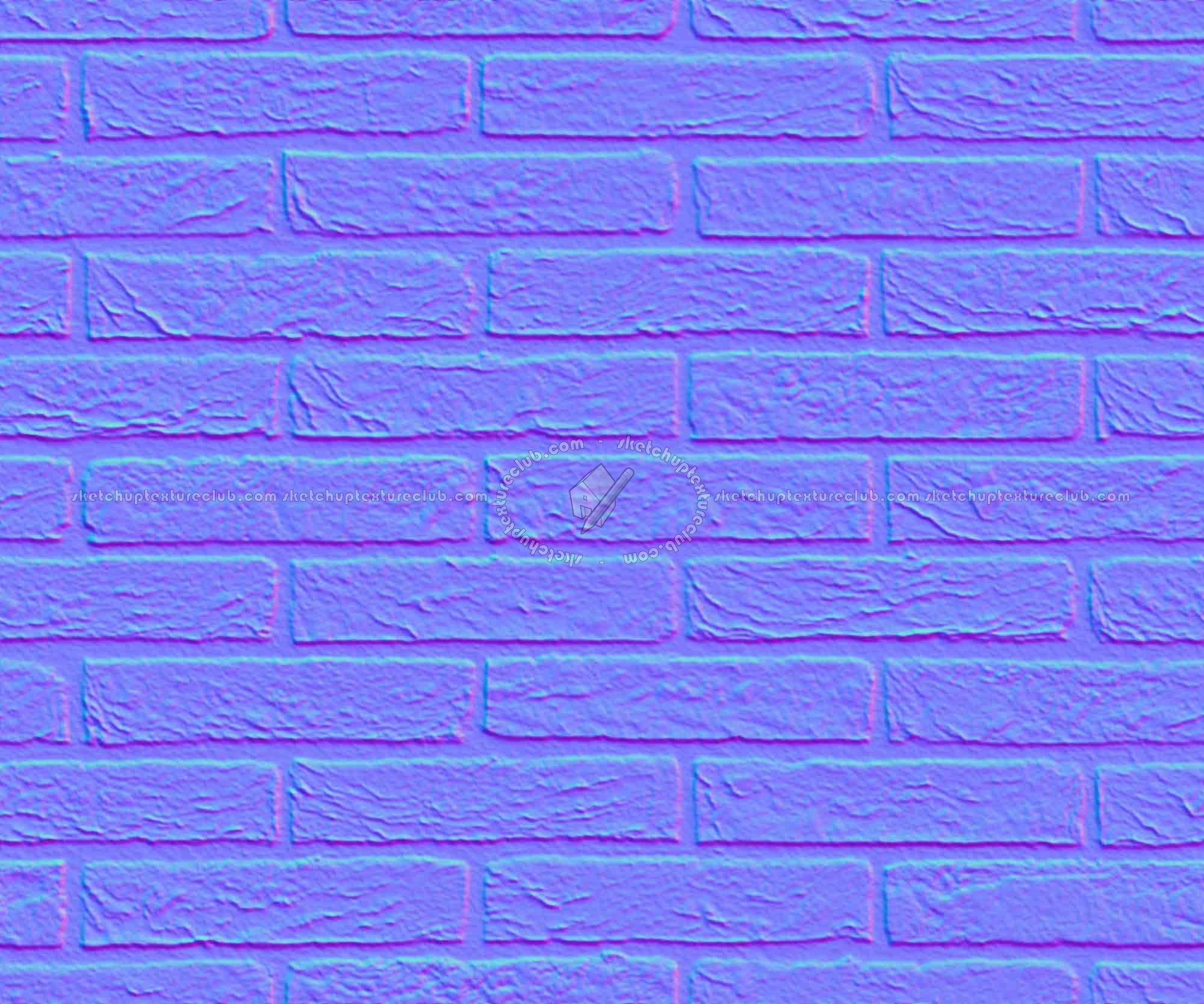 Textures   -   ARCHITECTURE   -   BRICKS   -   Facing Bricks   -   Rustic  - Rustic bricks texture seamless 00189 - Normal