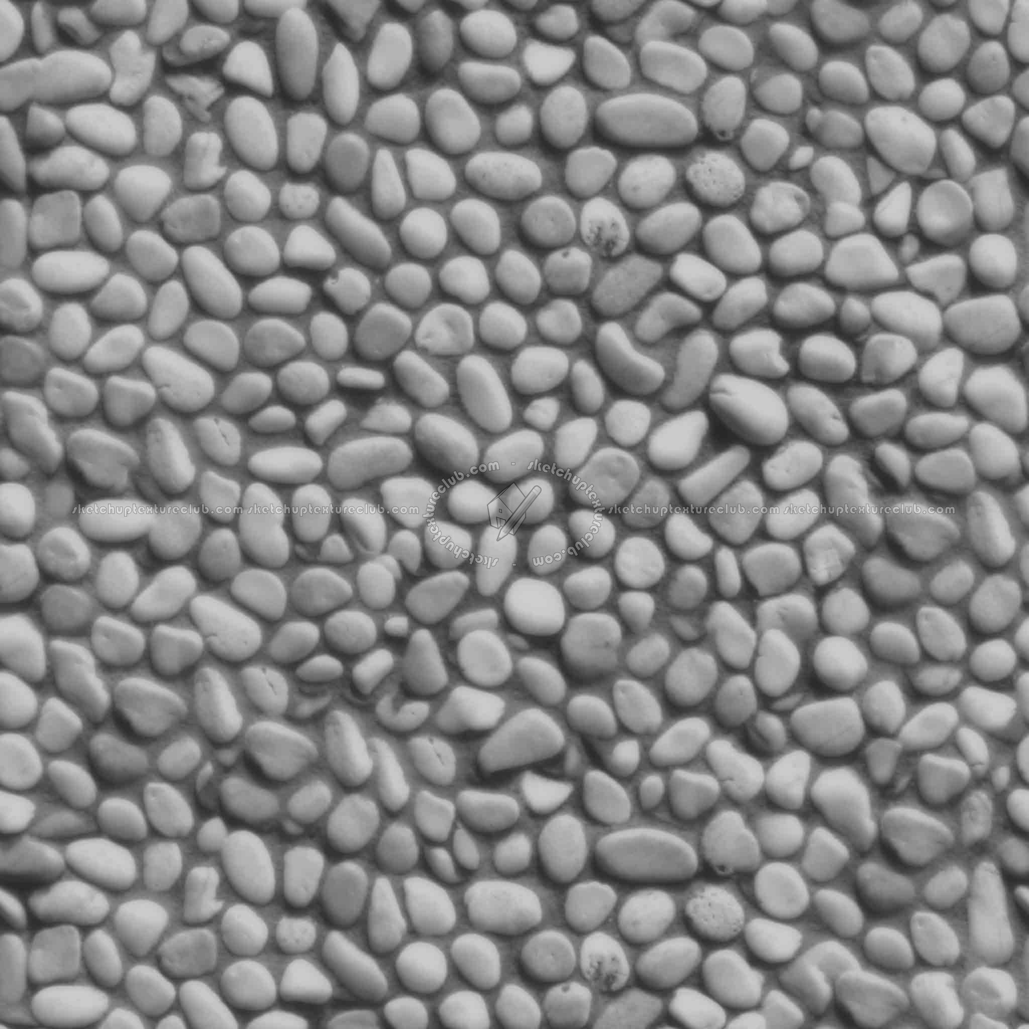 Textures - FREE PBR TEXTURES - Street Rounded cobble PBR texture seamless 21449 - Displacement