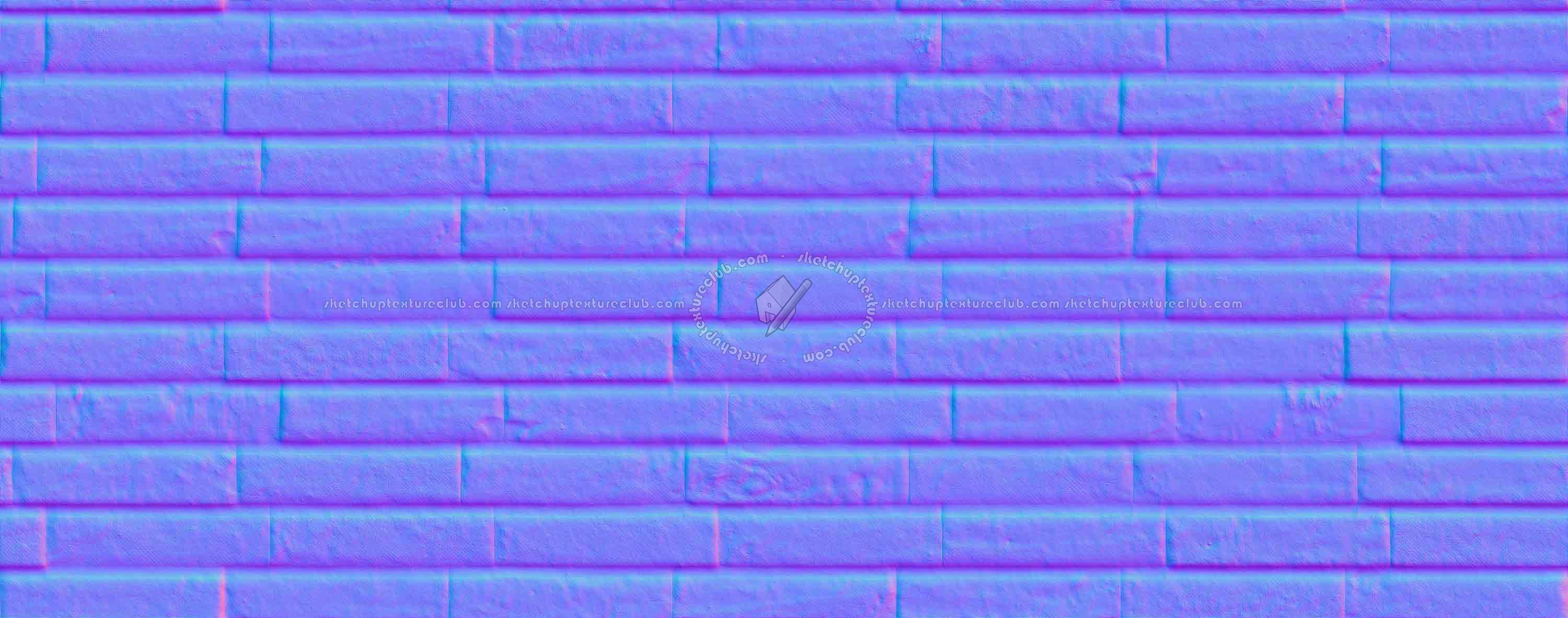 Textures   -   ARCHITECTURE   -   WALLS TILE OUTSIDE  - wall cladding bricks PBR texture seamless 21543 - Normal