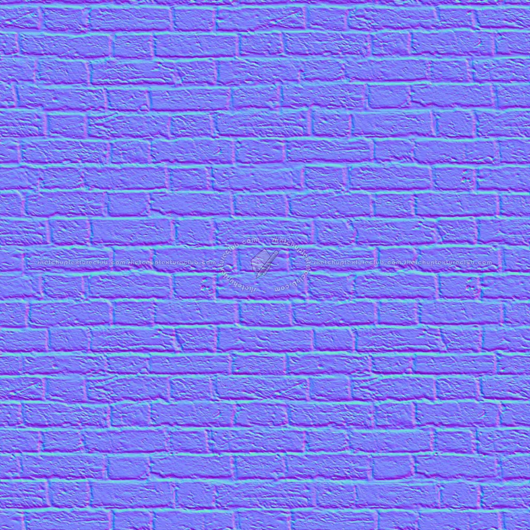 Textures   -   ARCHITECTURE   -   BRICKS   -   White Bricks  - White bricks texture seamless 00505 - Normal