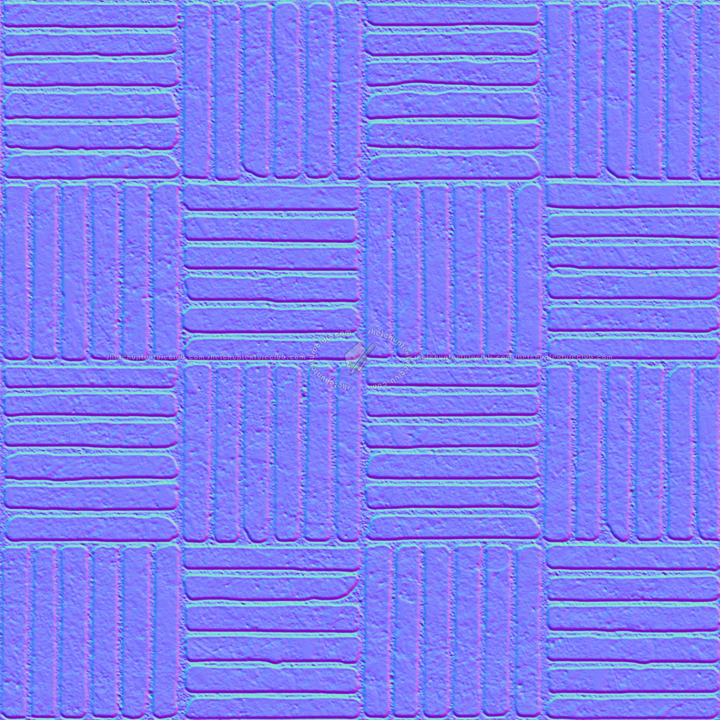 Textures   -   ARCHITECTURE   -   PAVING OUTDOOR   -   Concrete   -   Blocks regular  - Paving outdoor concrete regular block texture seamless 05786 - Normal