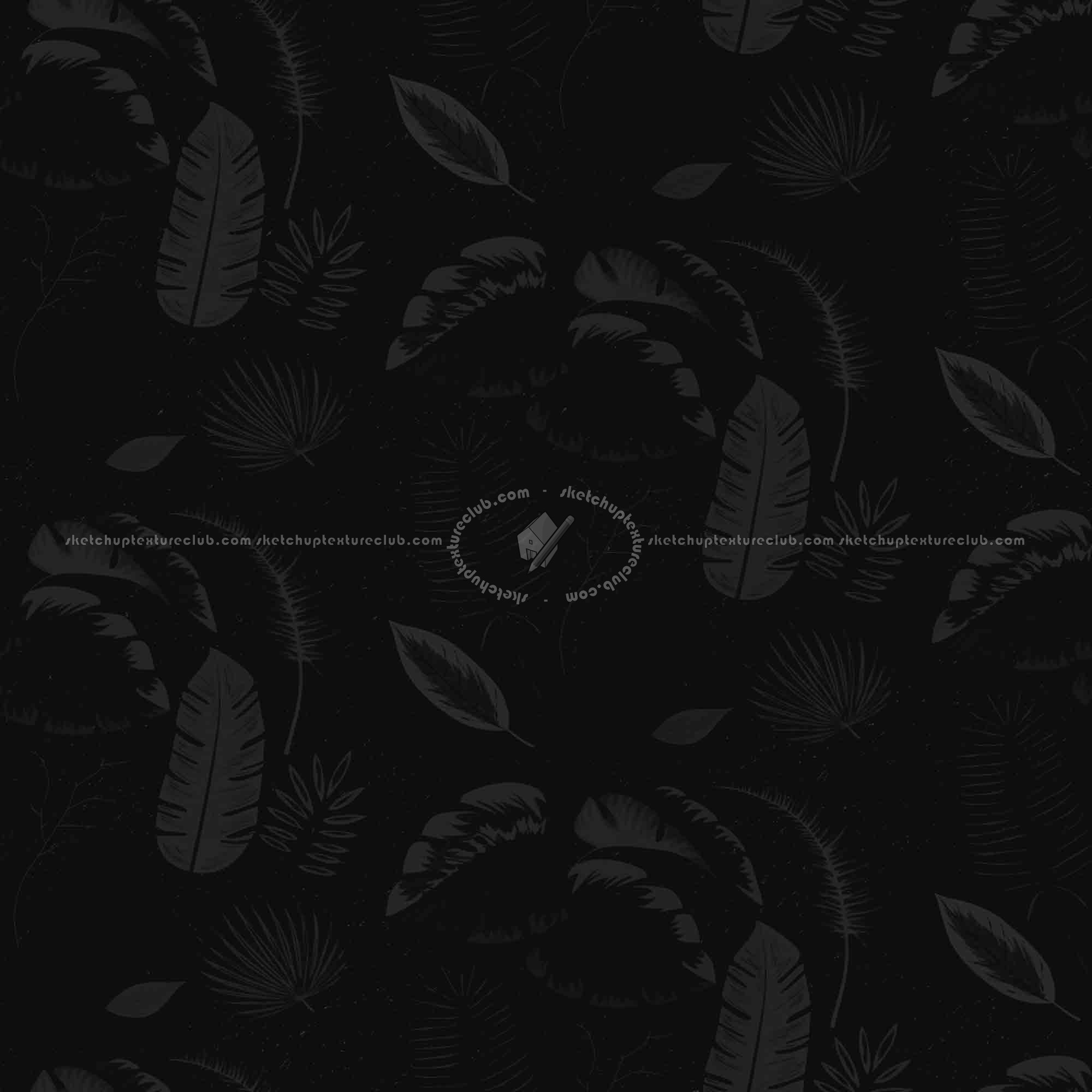 Textures   -   MATERIALS   -   WALLPAPER   -   various patterns  - Tropical leaves wallpaper PBR texture seamless 21562 - Specular