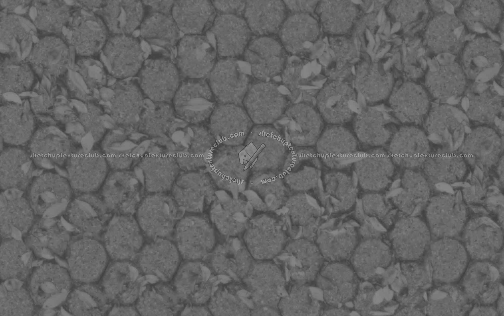 Textures   -   ARCHITECTURE   -   PAVING OUTDOOR   -   Concrete   -   Blocks regular  - Concrete paving outdoor with dead leaves texture seamless 19253 - Displacement