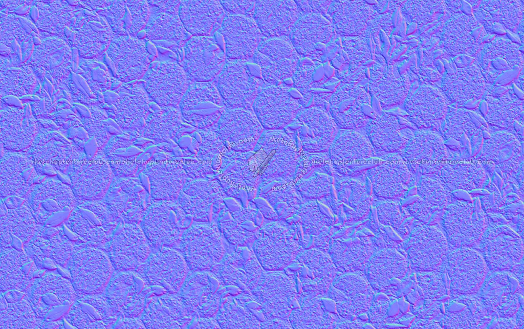 Textures   -   ARCHITECTURE   -   PAVING OUTDOOR   -   Concrete   -   Blocks regular  - Concrete paving outdoor with dead leaves texture seamless 19253 - Normal