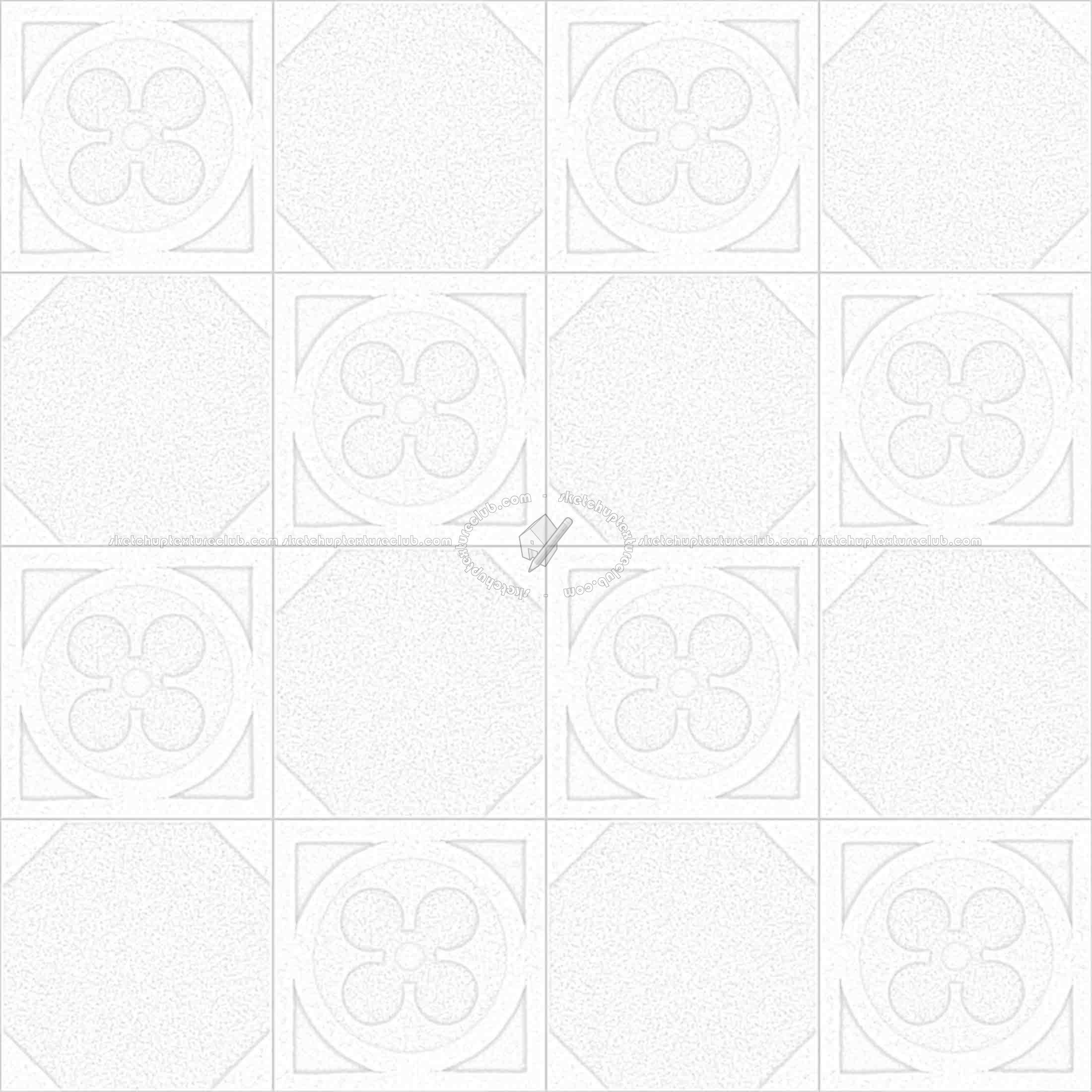 Textures   -   ARCHITECTURE   -   TILES INTERIOR   -   Cement - Encaustic   -   Cement  - Cement concrete tile texture seamless 13332 - Ambient occlusion