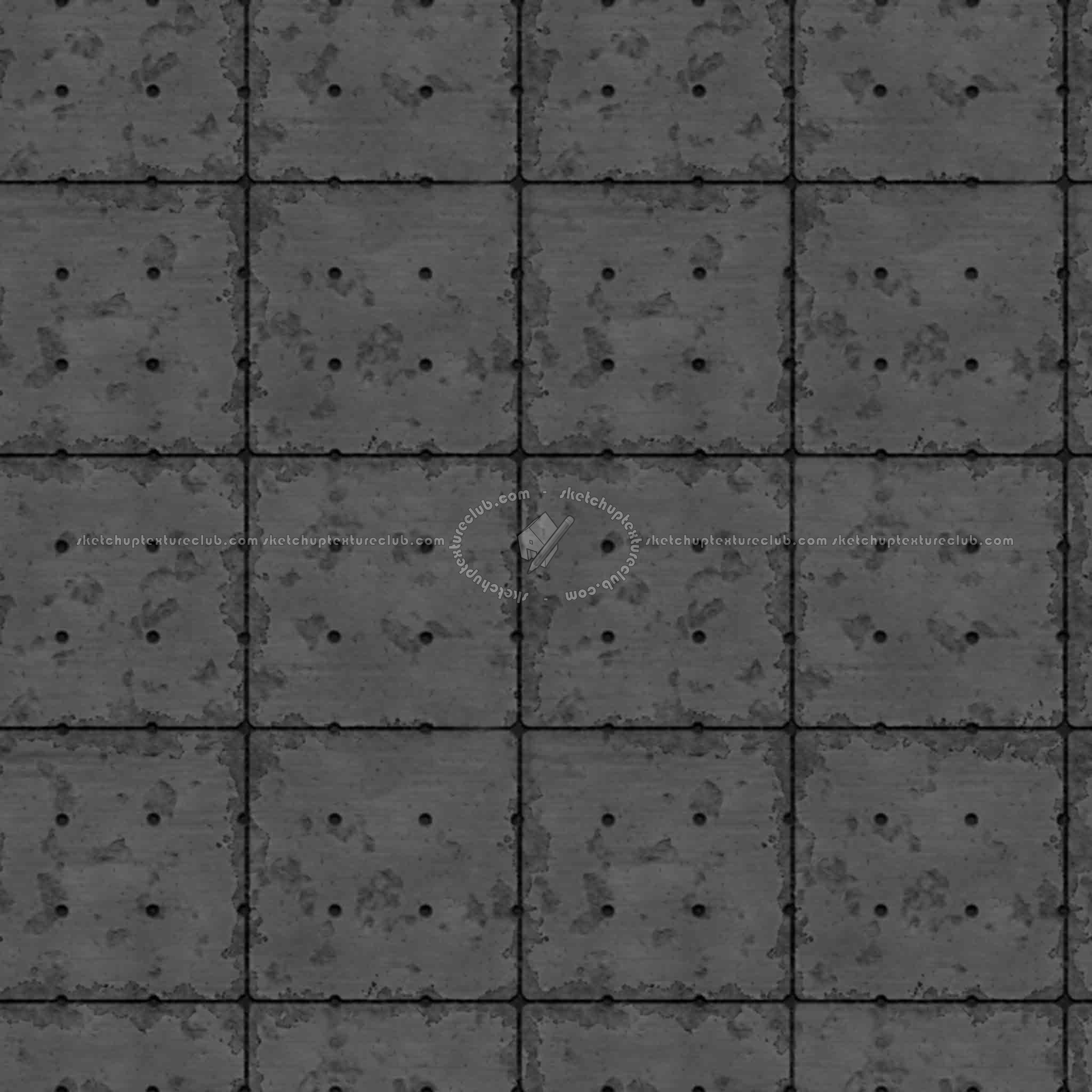 Textures   -   ARCHITECTURE   -   PAVING OUTDOOR   -   Concrete   -   Blocks damaged  - Concrete paving outdoor damaged texture seamless 05496 - Displacement