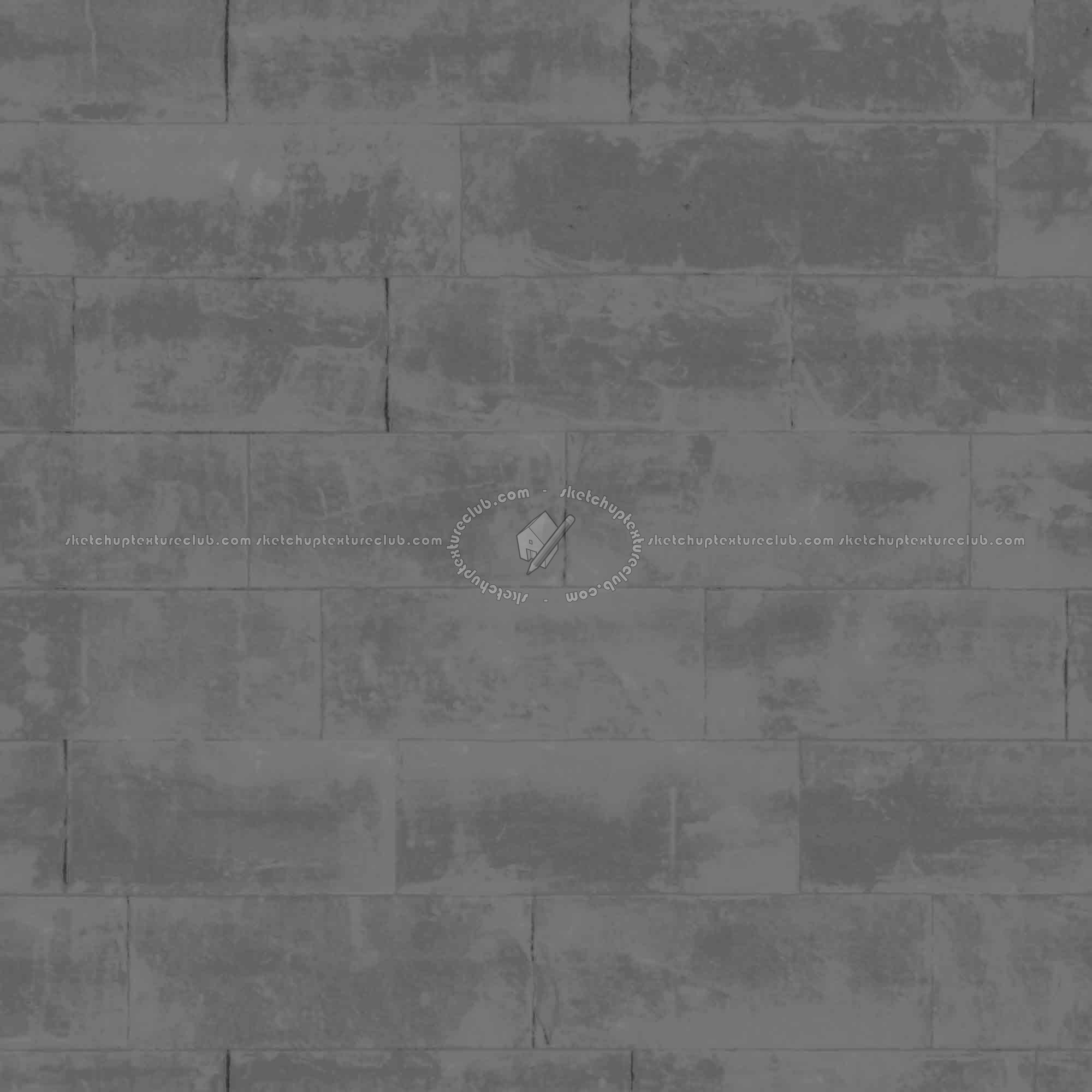 Textures   -   ARCHITECTURE   -   CONCRETE   -   Plates   -   Dirty  - Dirt cinder block texture seamless 01728 - Displacement