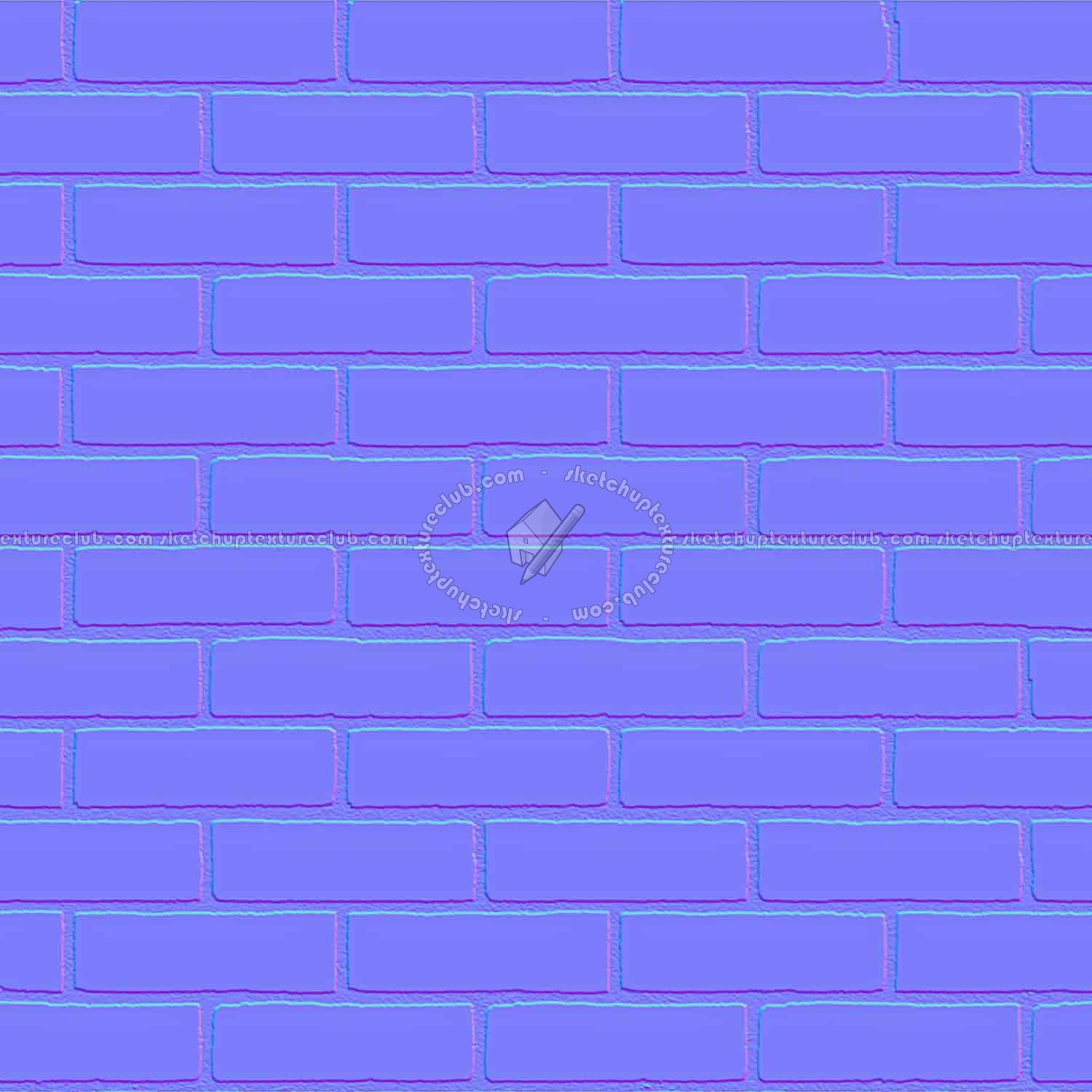 Textures   -   ARCHITECTURE   -   BRICKS   -   Facing Bricks   -   Smooth  - Facing smooth bricks texture seamless 00266 - Normal