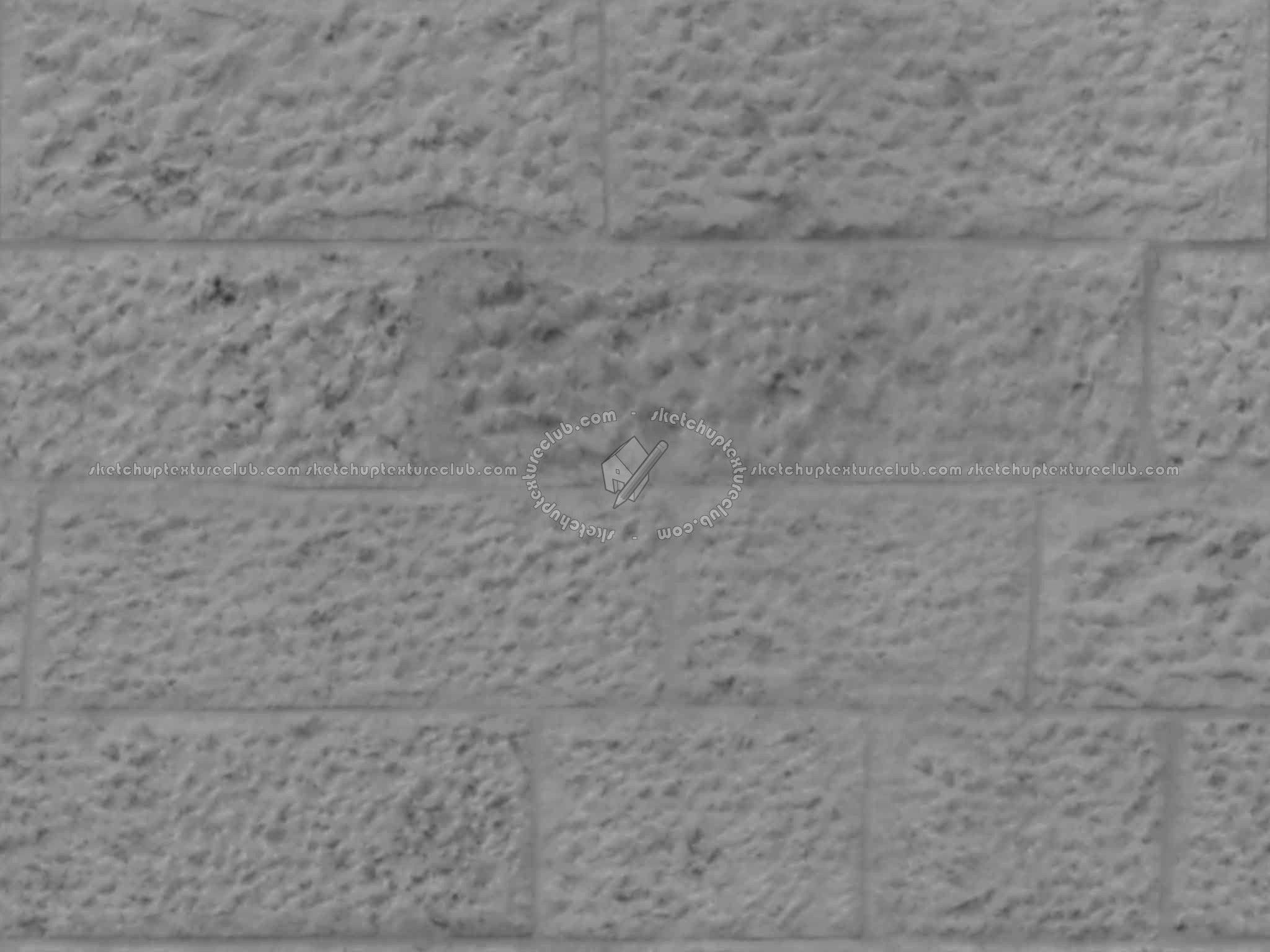 Textures   -   ARCHITECTURE   -   STONES WALLS   -   Stone blocks  - Wall stone with regular blocks texture seamless 08309 - Displacement