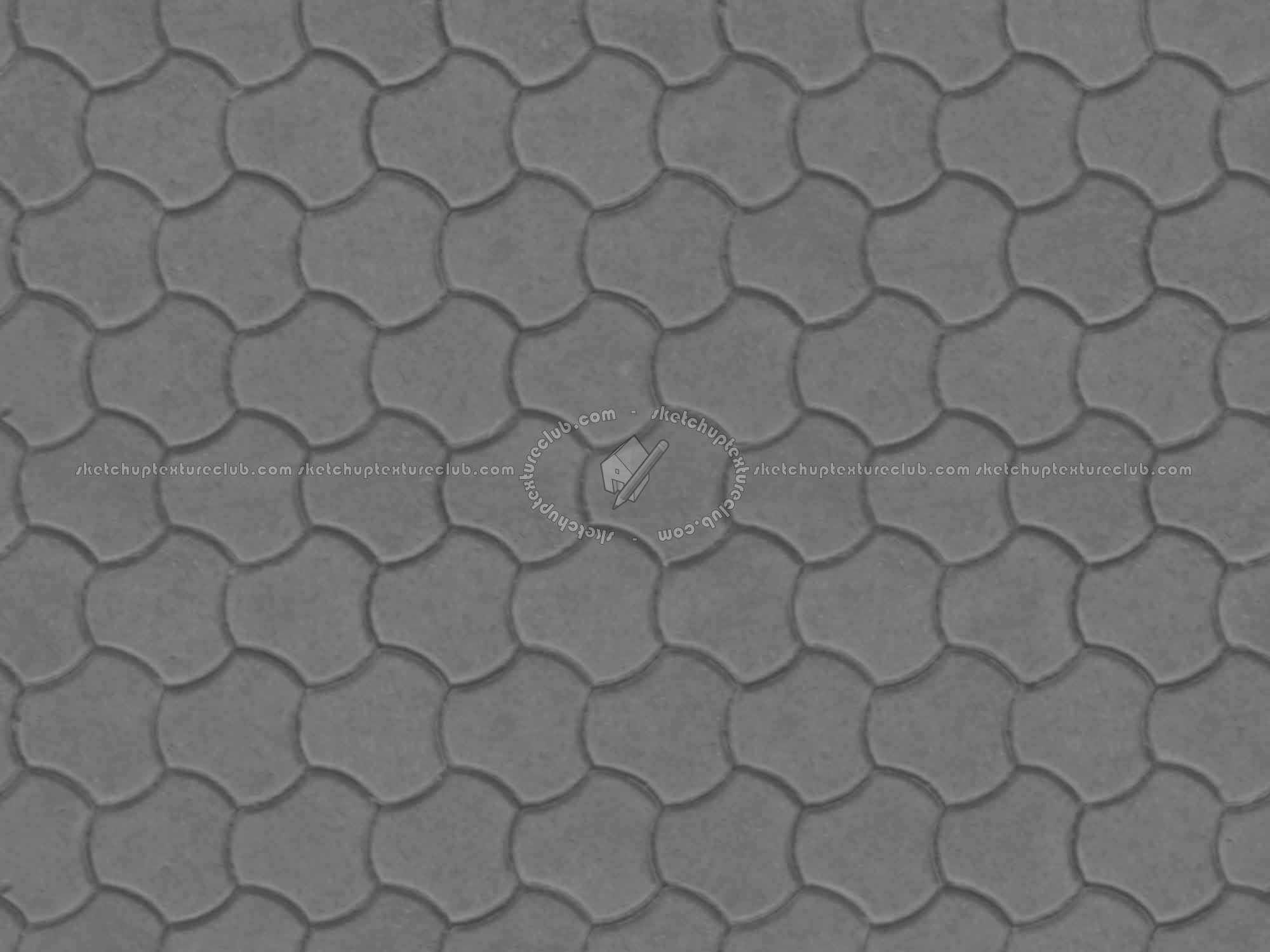 Textures   -   ARCHITECTURE   -   PAVING OUTDOOR   -   Concrete   -   Blocks regular  - Concrete paving outdoor texture seamless 19666 - Displacement