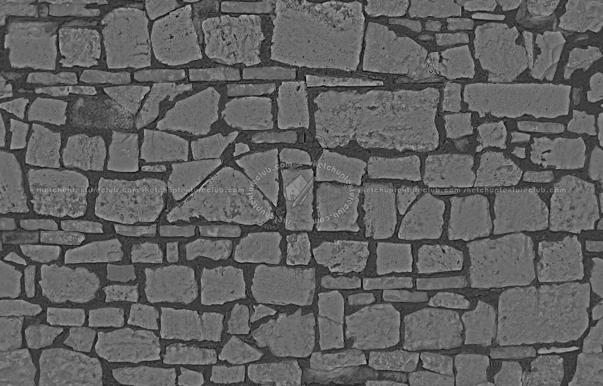Textures   -   ARCHITECTURE   -   STONES WALLS   -   Stone walls  - Old wall stone texture seamless 08562 - Bump