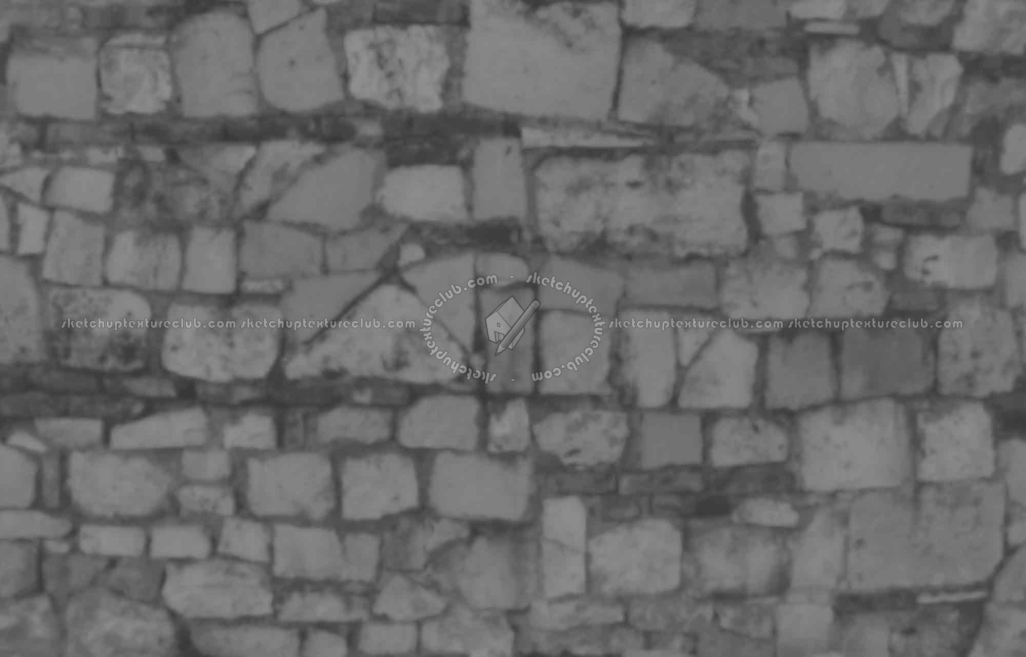 Textures   -   ARCHITECTURE   -   STONES WALLS   -   Stone walls  - Old wall stone texture seamless 08562 - Displacement
