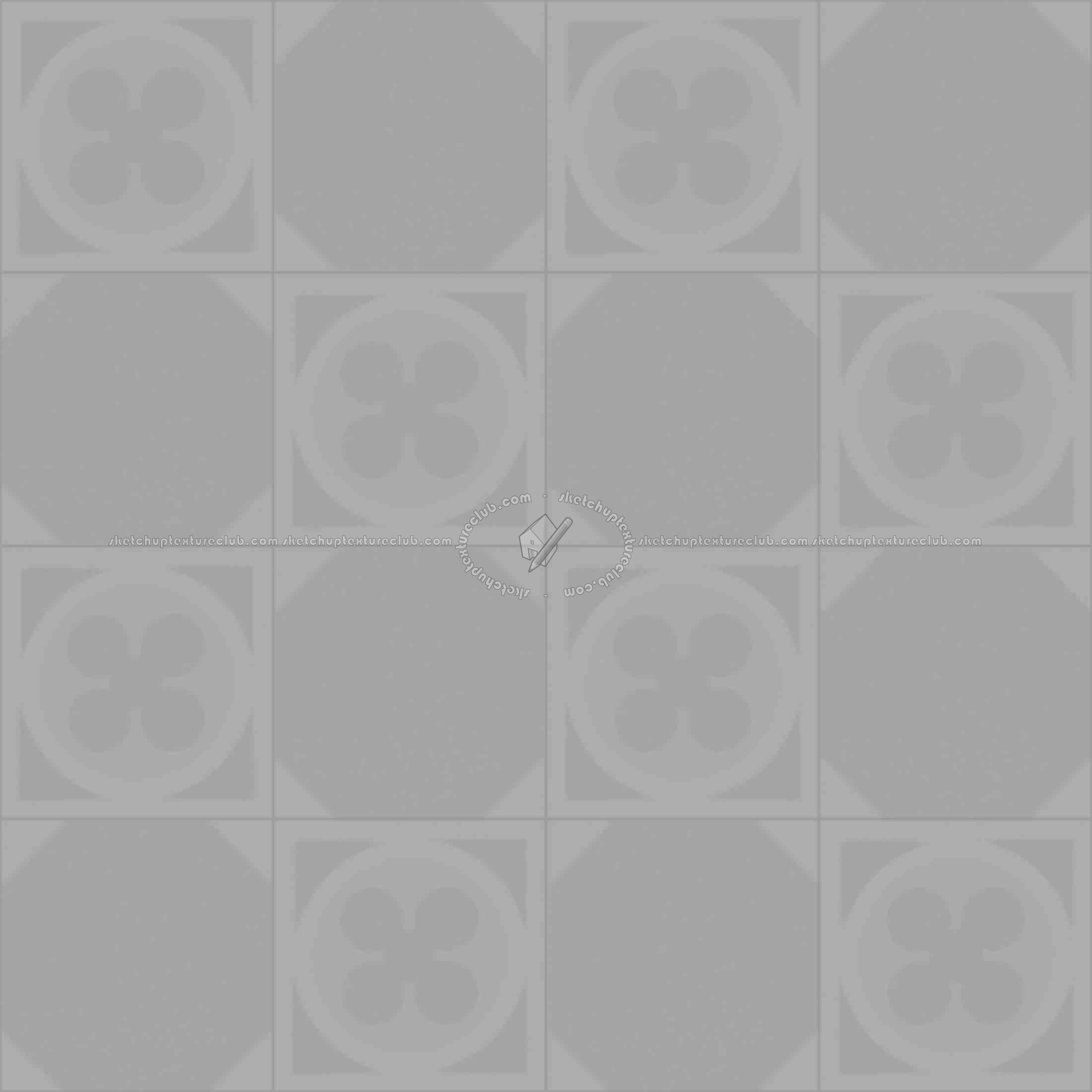 Textures   -   ARCHITECTURE   -   TILES INTERIOR   -   Cement - Encaustic   -   Cement  - Cement concrete tile texture seamless 13333 - Displacement