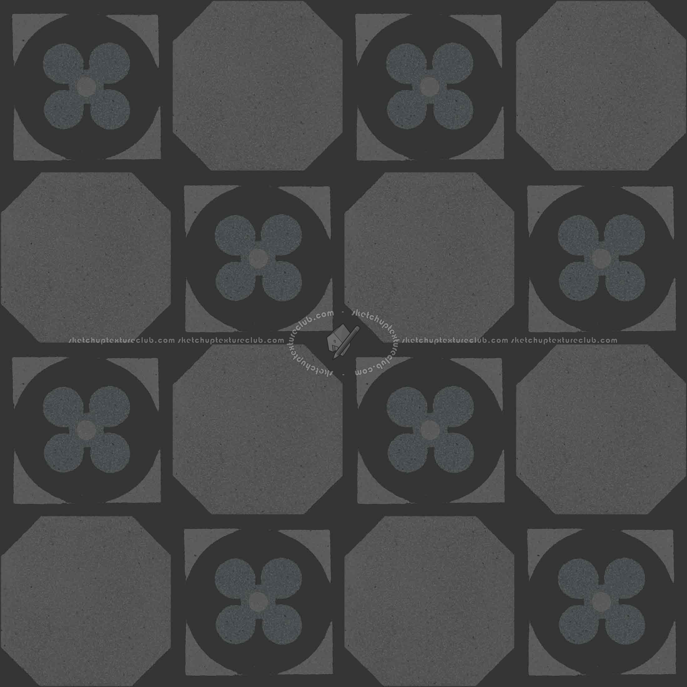Textures   -   ARCHITECTURE   -   TILES INTERIOR   -   Cement - Encaustic   -   Cement  - Cement concrete tile texture seamless 13333 - Specular