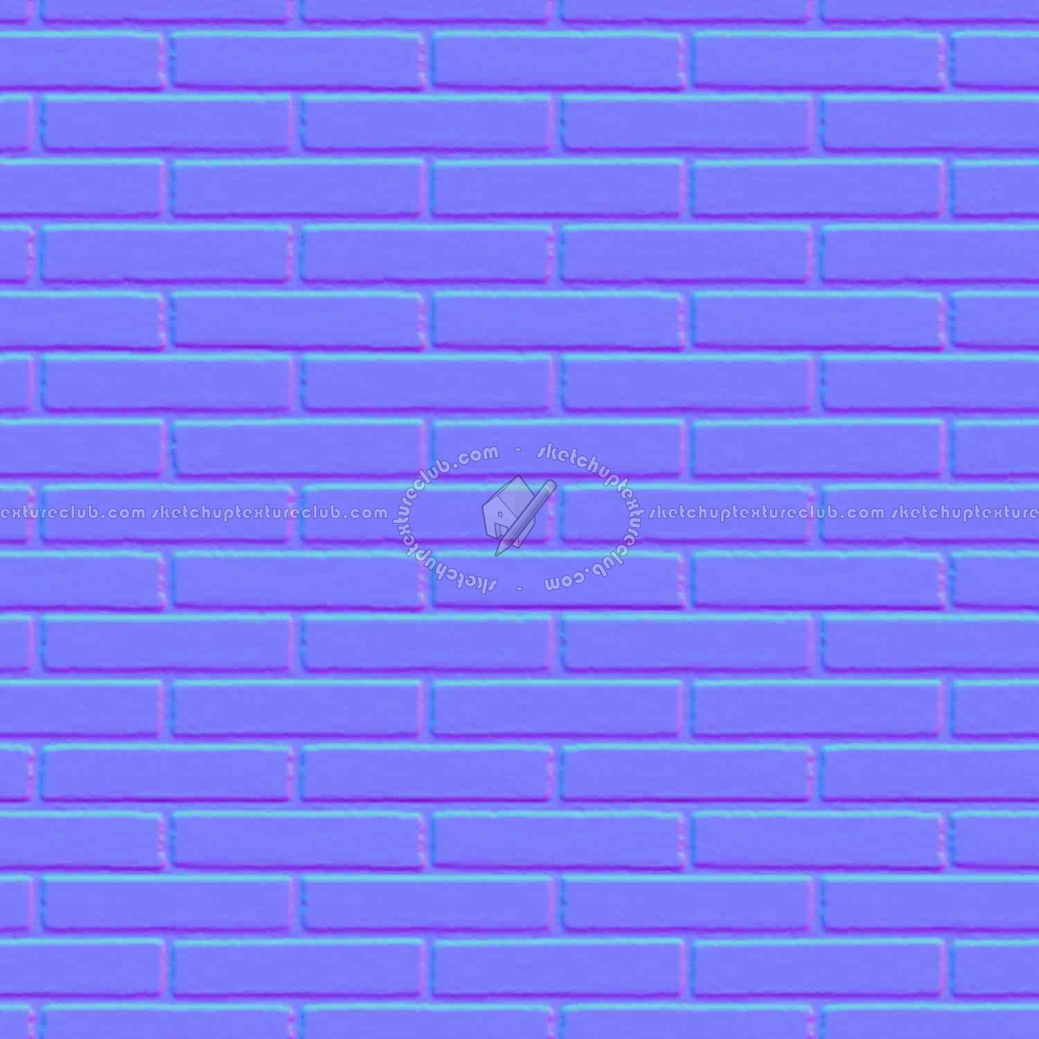 Textures   -   ARCHITECTURE   -   BRICKS   -   Facing Bricks   -   Smooth  - Facing smooth bricks texture seamless 00267 - Normal