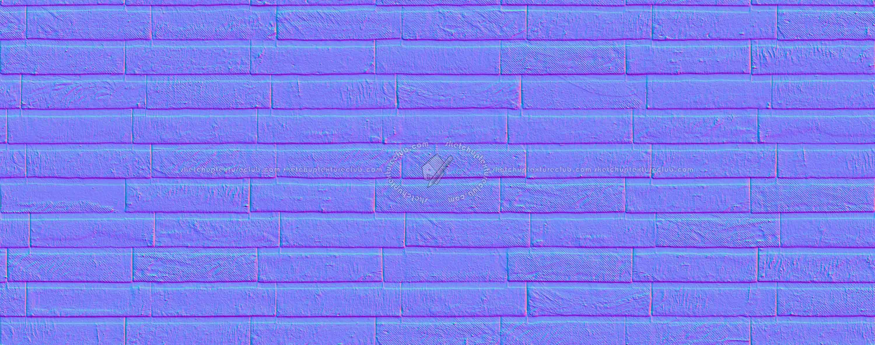 Textures   -   ARCHITECTURE   -   WALLS TILE OUTSIDE  - wall cladding bricks PBR texture seamless 21718 - Normal